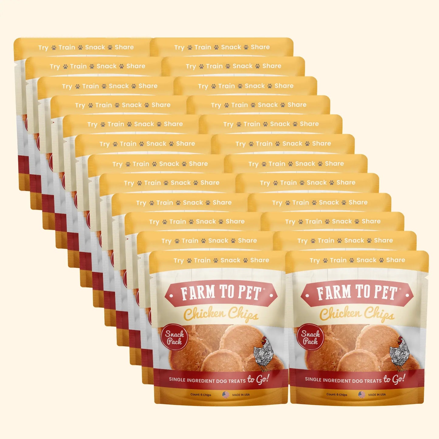Chicken Chips Snack Pack Bundles | Dog Party Favors & Training Treats - Farm To Pet - Flyclothing LLC