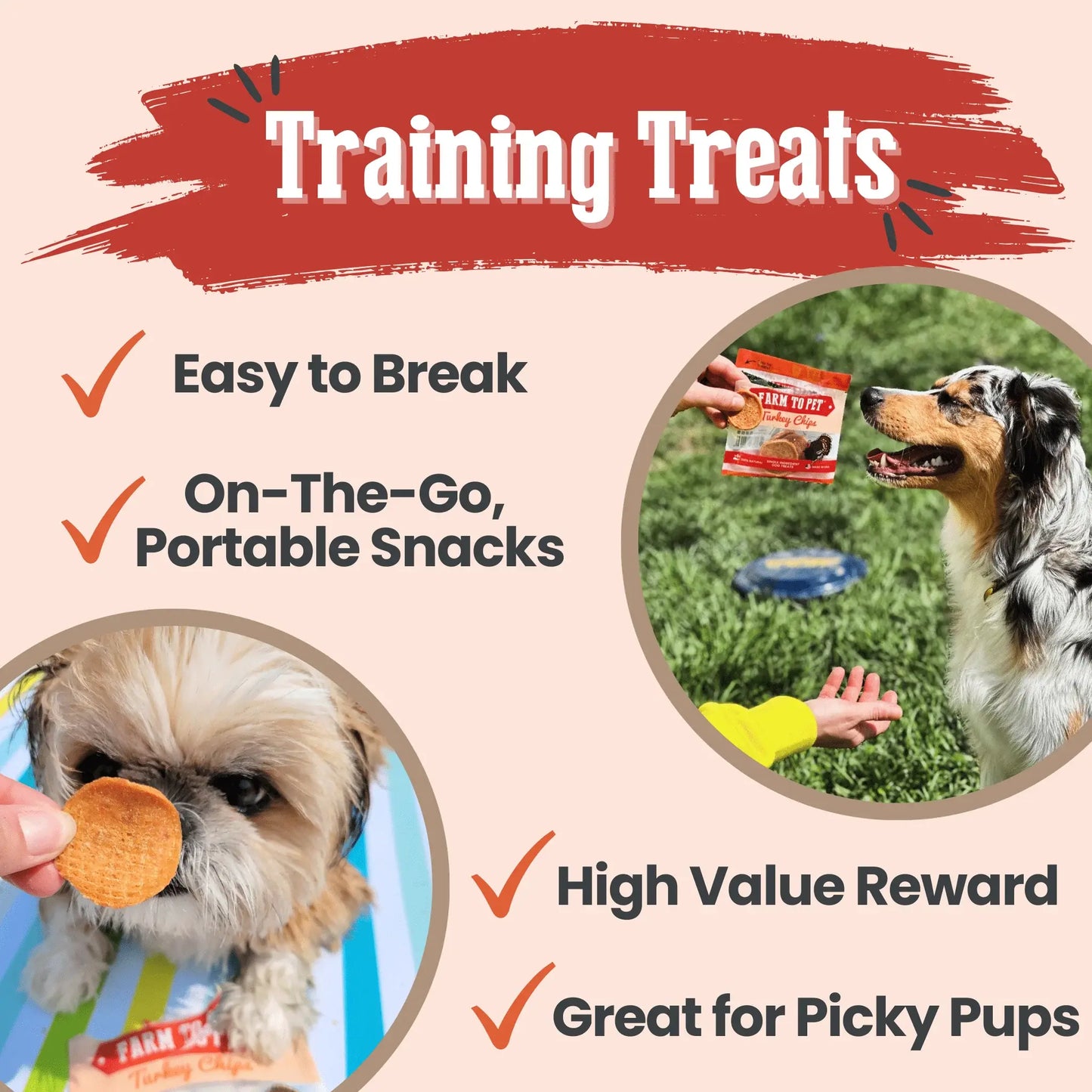 Turkey Chips Snack Pack Bundles | Low Allergen Treats for Training - Farm To Pet - Flyclothing LLC