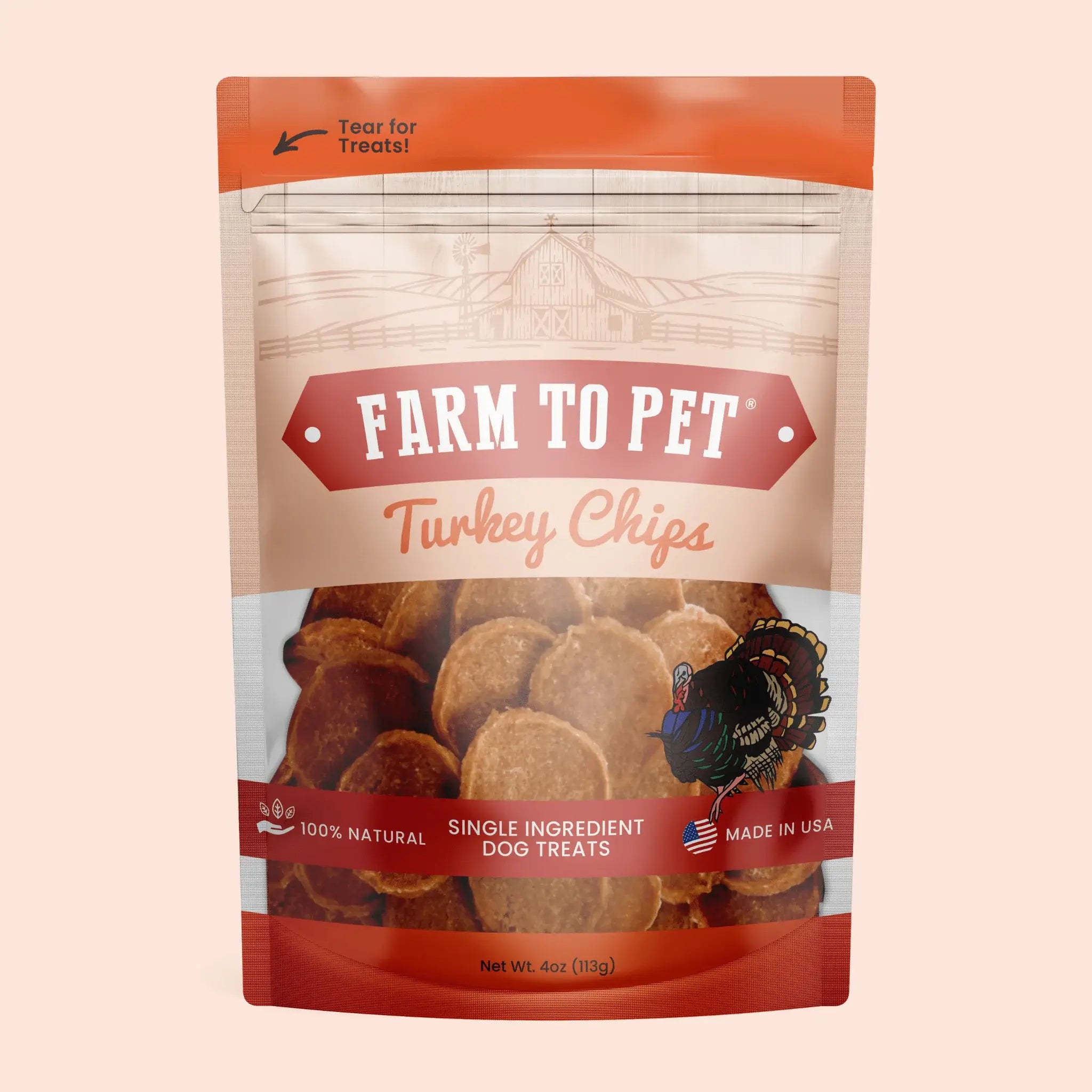 Turkey Chips for Dogs | All-Natural Single-Ingredient Healthy Dog Treats - Farm To Pet - Flyclothing LLC