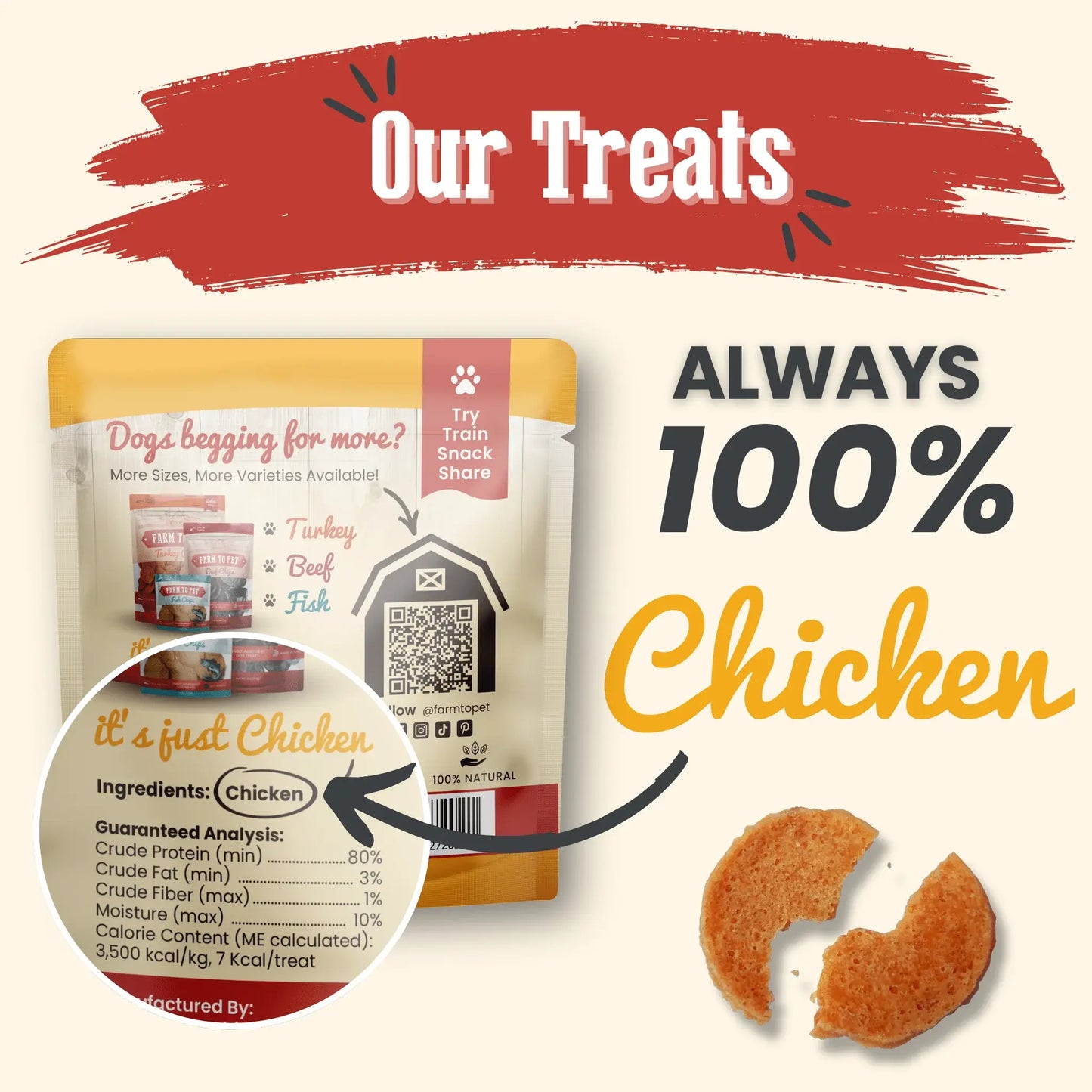 Chicken Chips Snack Pack Bundles | Dog Party Favors & Training Treats - Farm To Pet - Flyclothing LLC