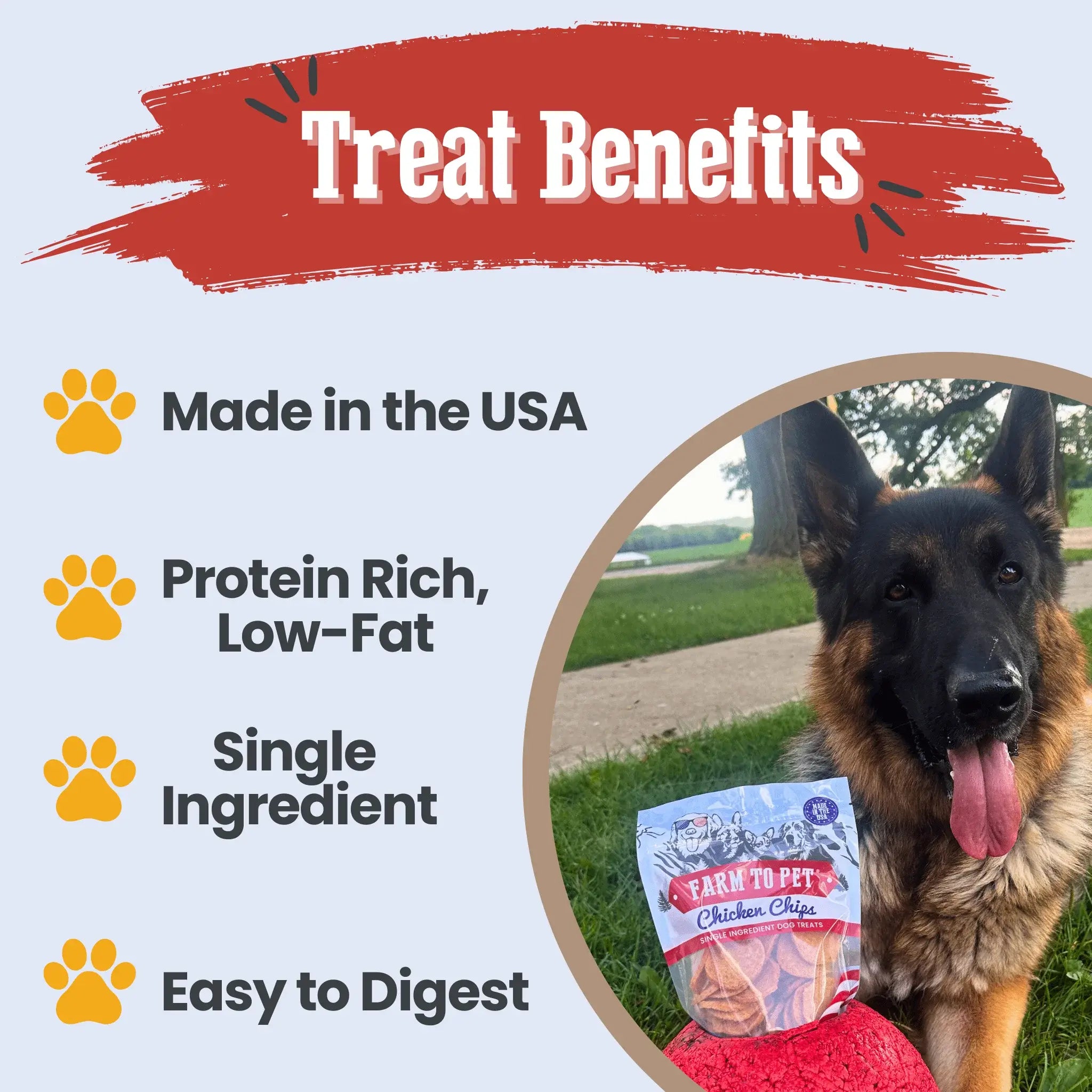 Americana Chicken Chips for Dogs | Celebrate with USA-made Dog Treats - Farm To Pet - Flyclothing LLC