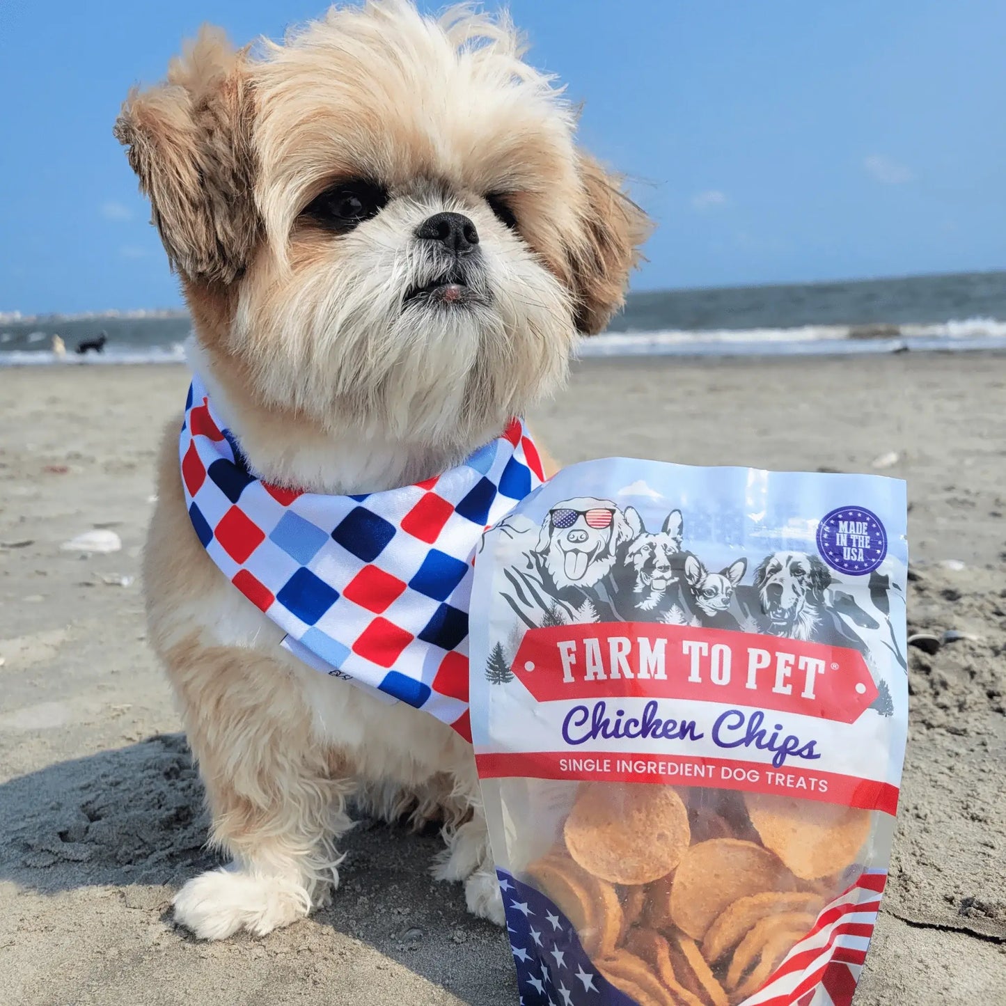 Americana Chicken Chips for Dogs | Celebrate with USA-made Dog Treats - Farm To Pet - Flyclothing LLC
