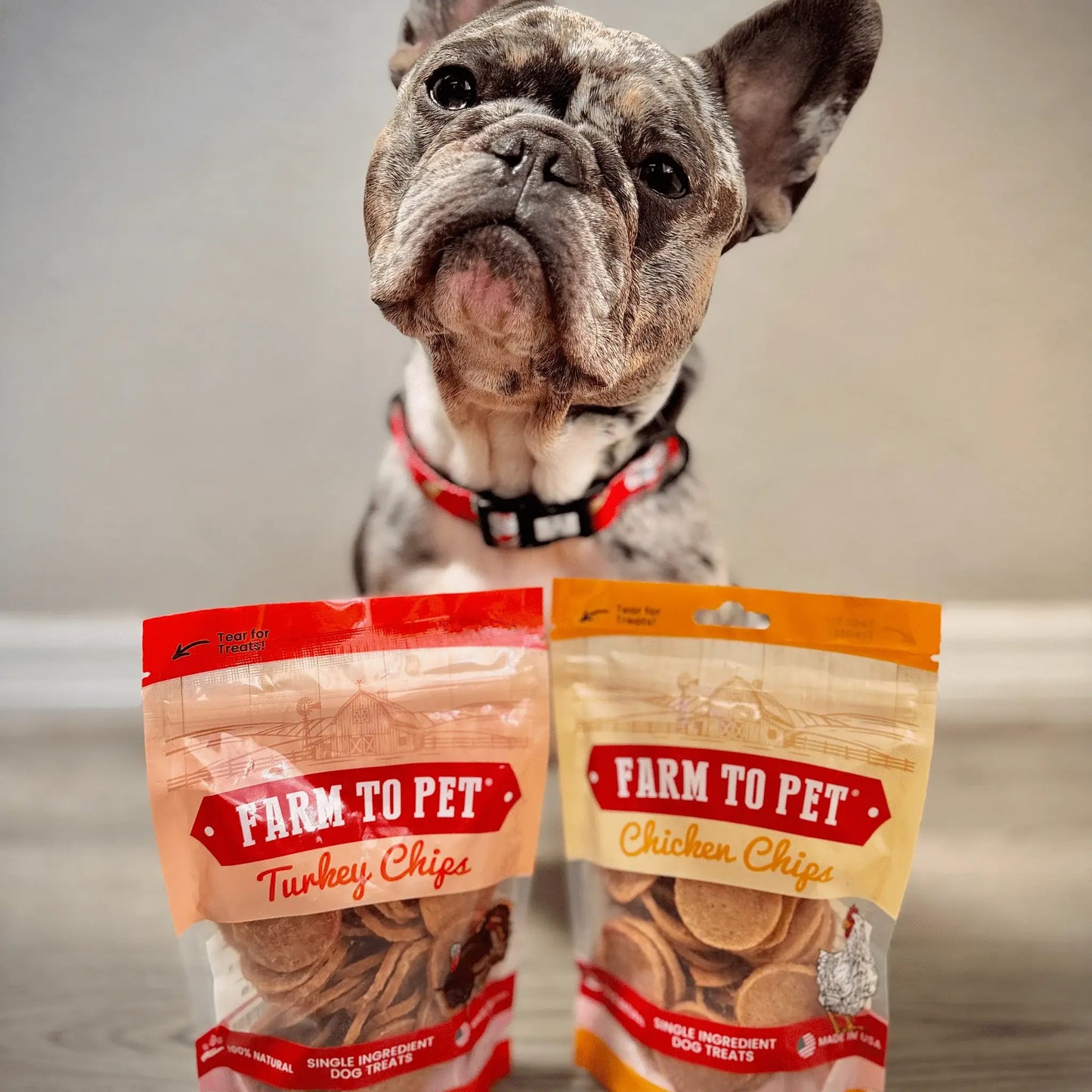 Turkey & Chicken Chip Dog Treat Duo | Single-Ingredient Poultry Treats for Dogs - Farm To Pet - Flyclothing LLC