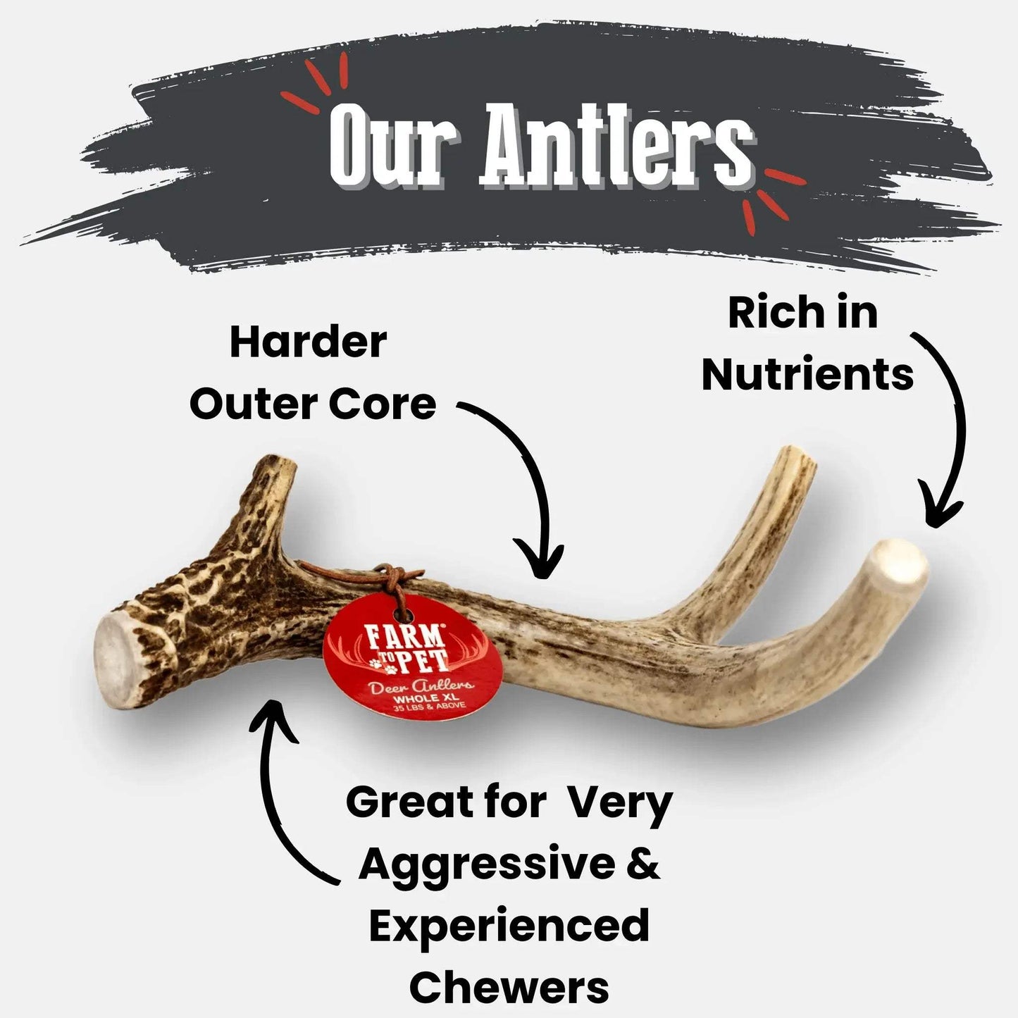 Deer Antler Dog Chews | Organic Chews for Dogs - Farm To Pet - Flyclothing LLC
