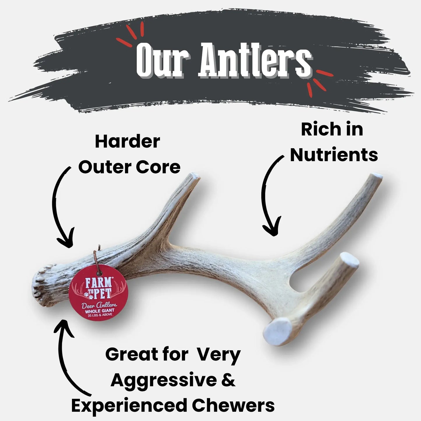 Deer Antler Dog Chews | Organic Chews for Dogs - Farm To Pet - Flyclothing LLC
