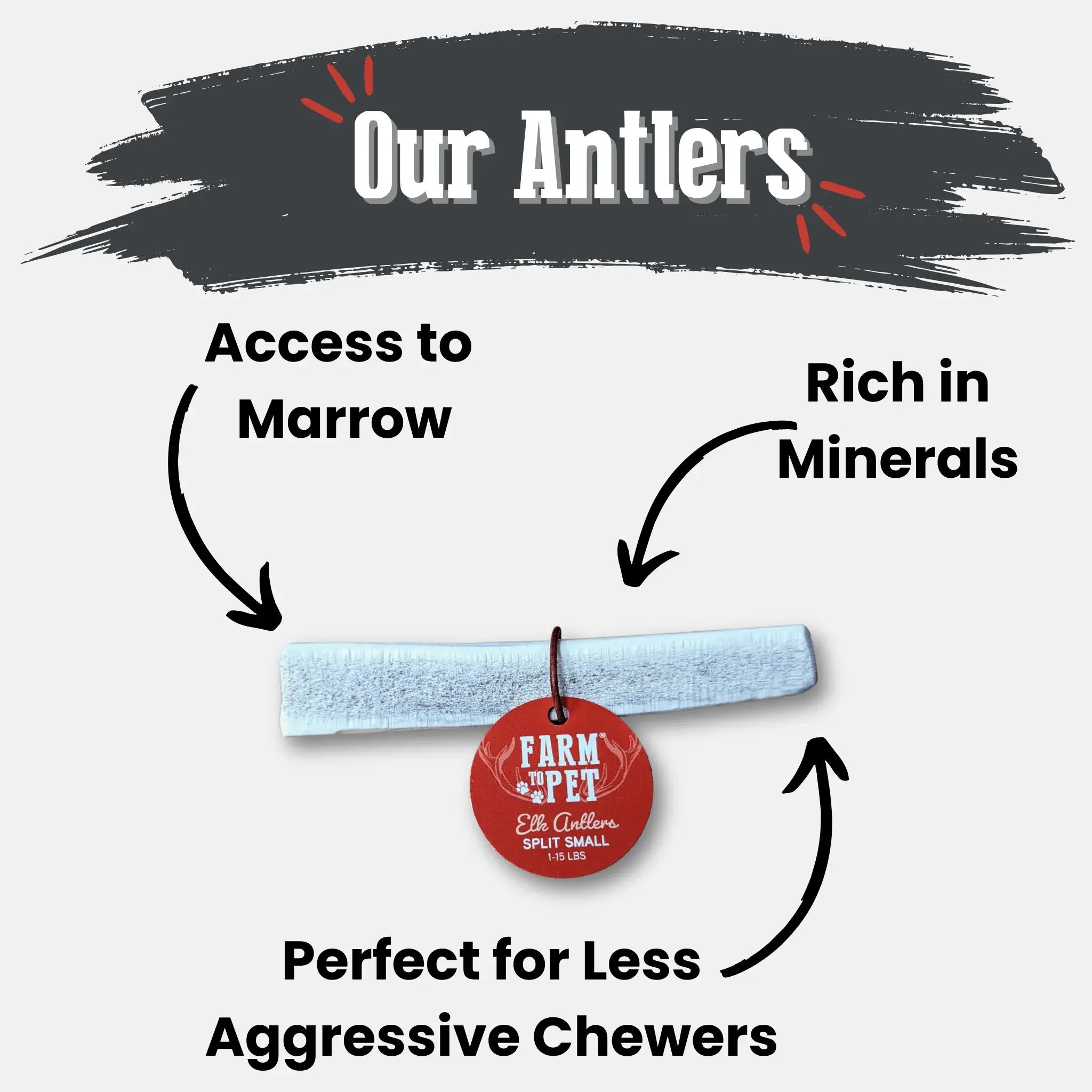 Elk Antler Dog Chews | All-Natural Whole and Split Elk Antler Chews for Dogs - Farm To Pet - Flyclothing LLC