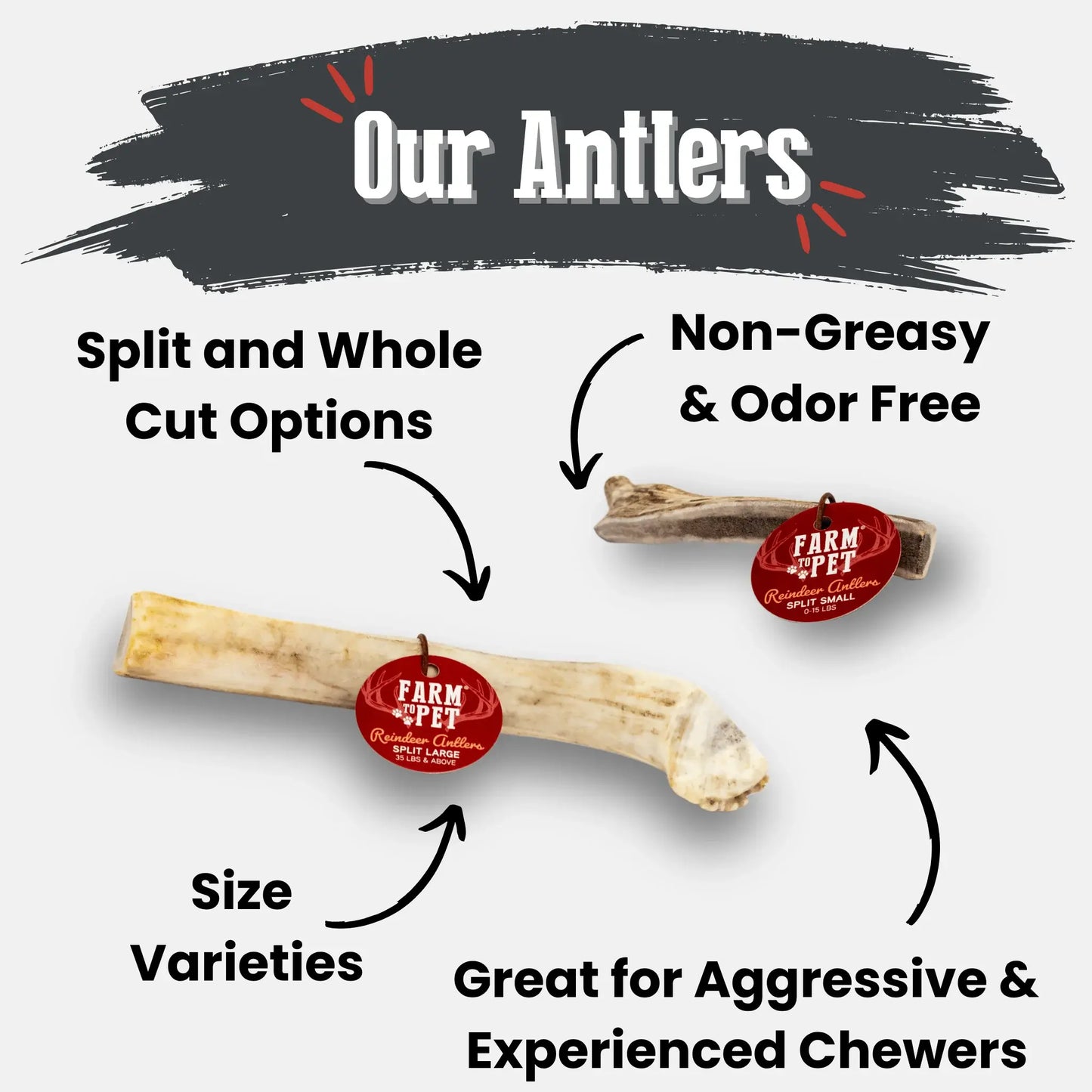 Reindeer Antler Dog Chews | Organic Chews for Dogs - Farm To Pet - Flyclothing LLC