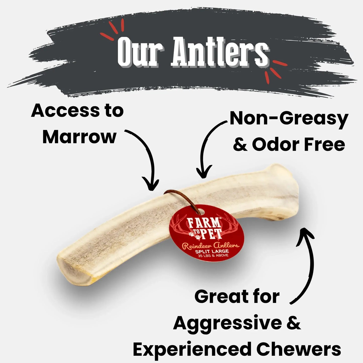 Reindeer Antler Dog Chews | Organic Chews for Dogs - Farm To Pet - Flyclothing LLC