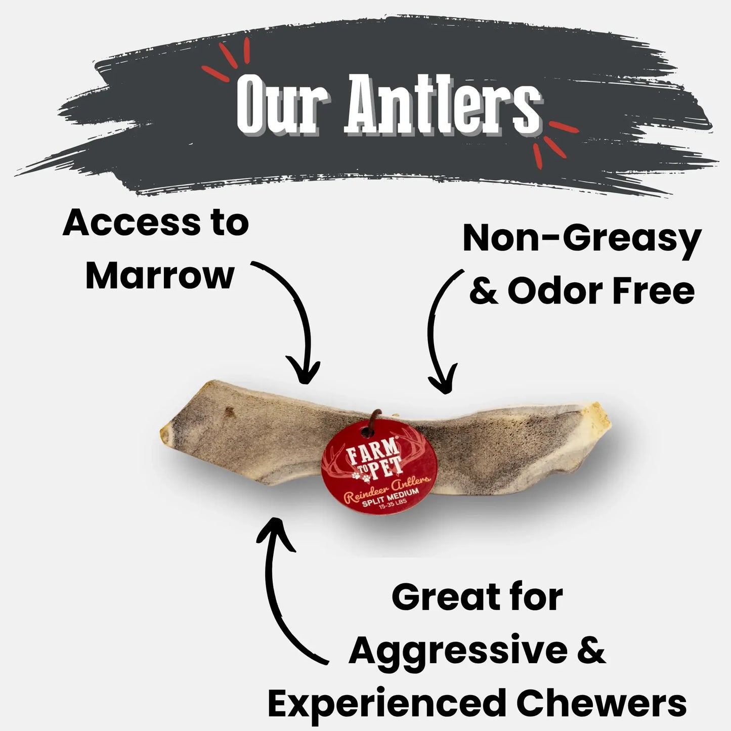 Reindeer Antler Dog Chews | Organic Chews for Dogs - Farm To Pet - Flyclothing LLC