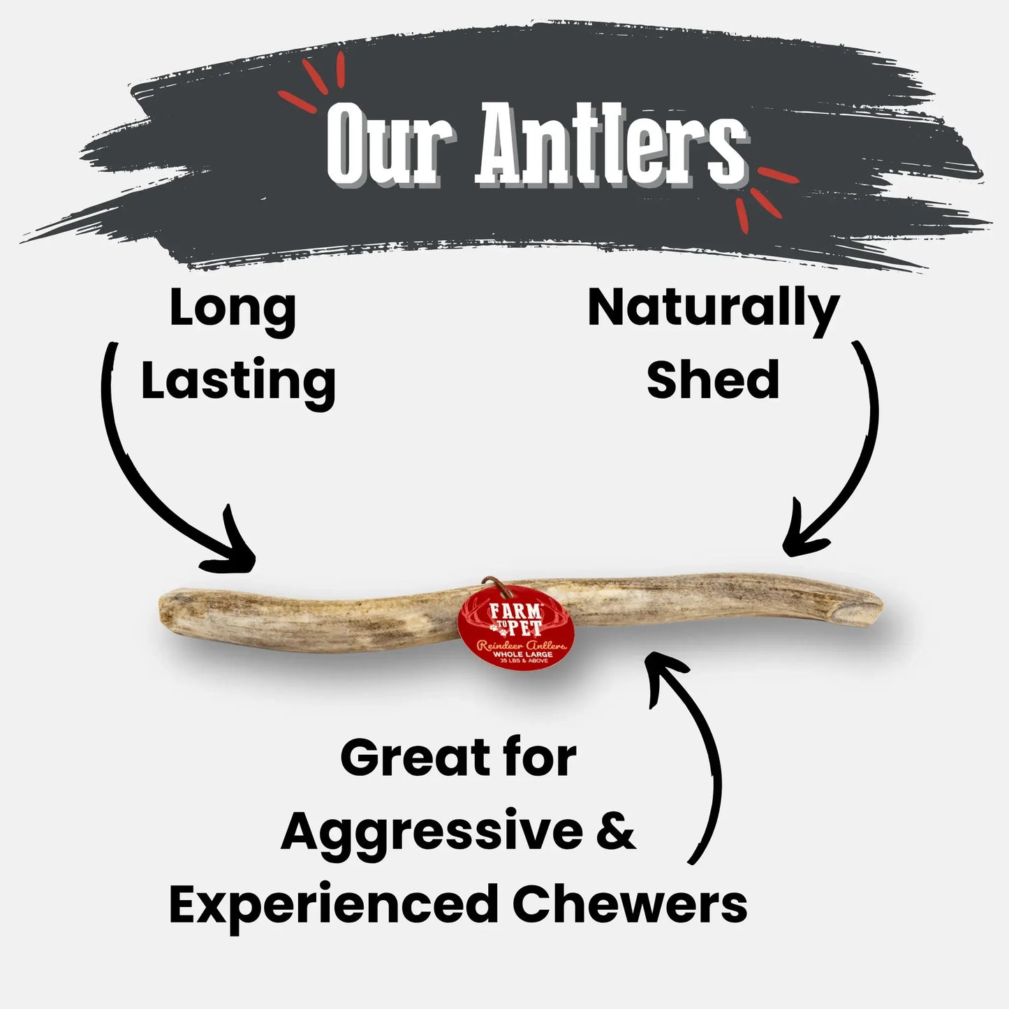 Reindeer Antler Dog Chews | Organic Chews for Dogs - Farm To Pet - Flyclothing LLC