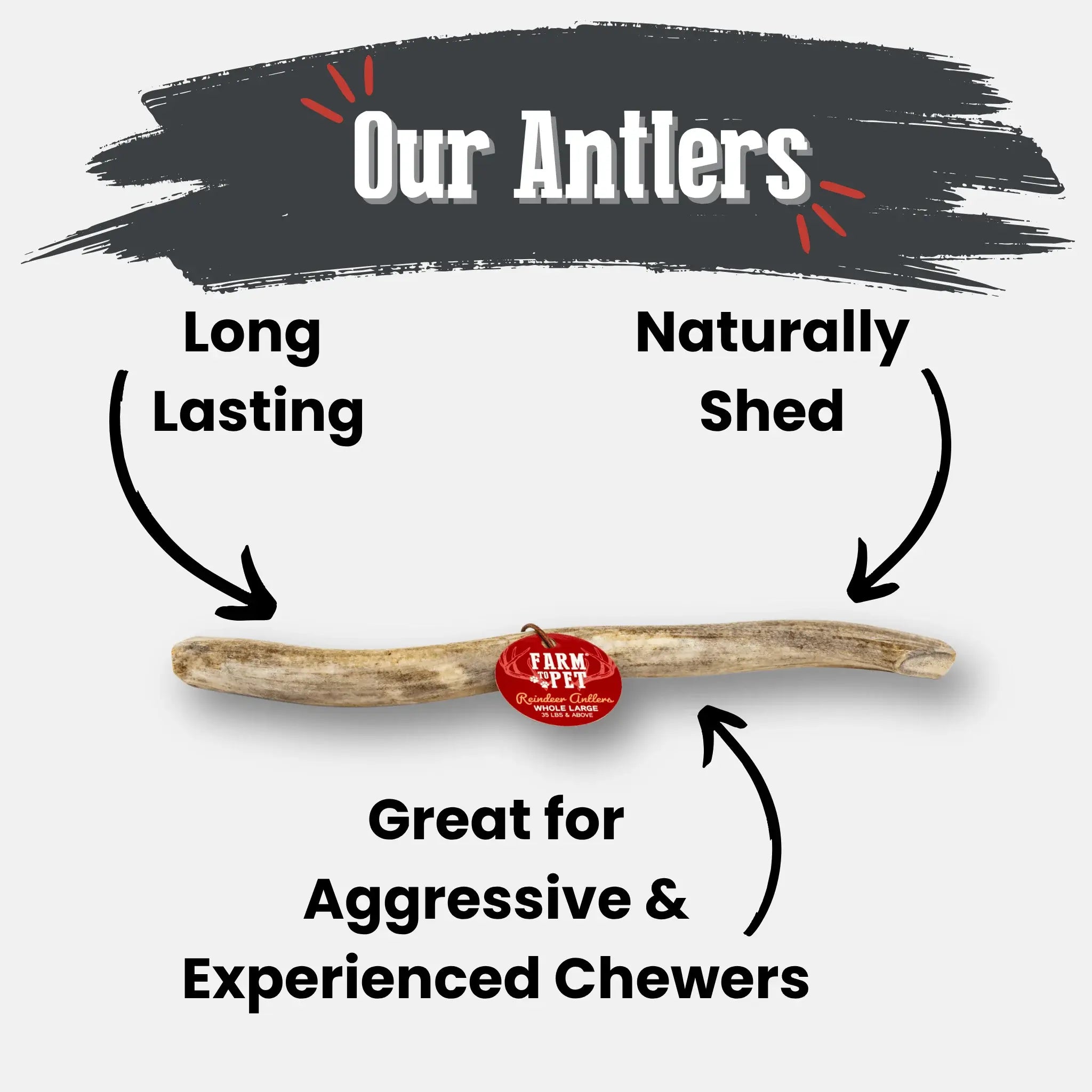 Reindeer Antler Dog Chews | Organic Chews for Dogs - Farm To Pet - Flyclothing LLC
