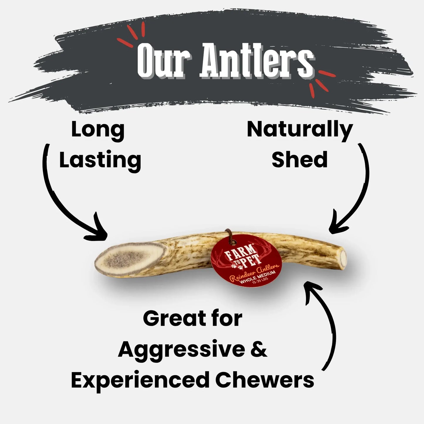 Reindeer Antler Dog Chews | Organic Chews for Dogs - Farm To Pet - Flyclothing LLC