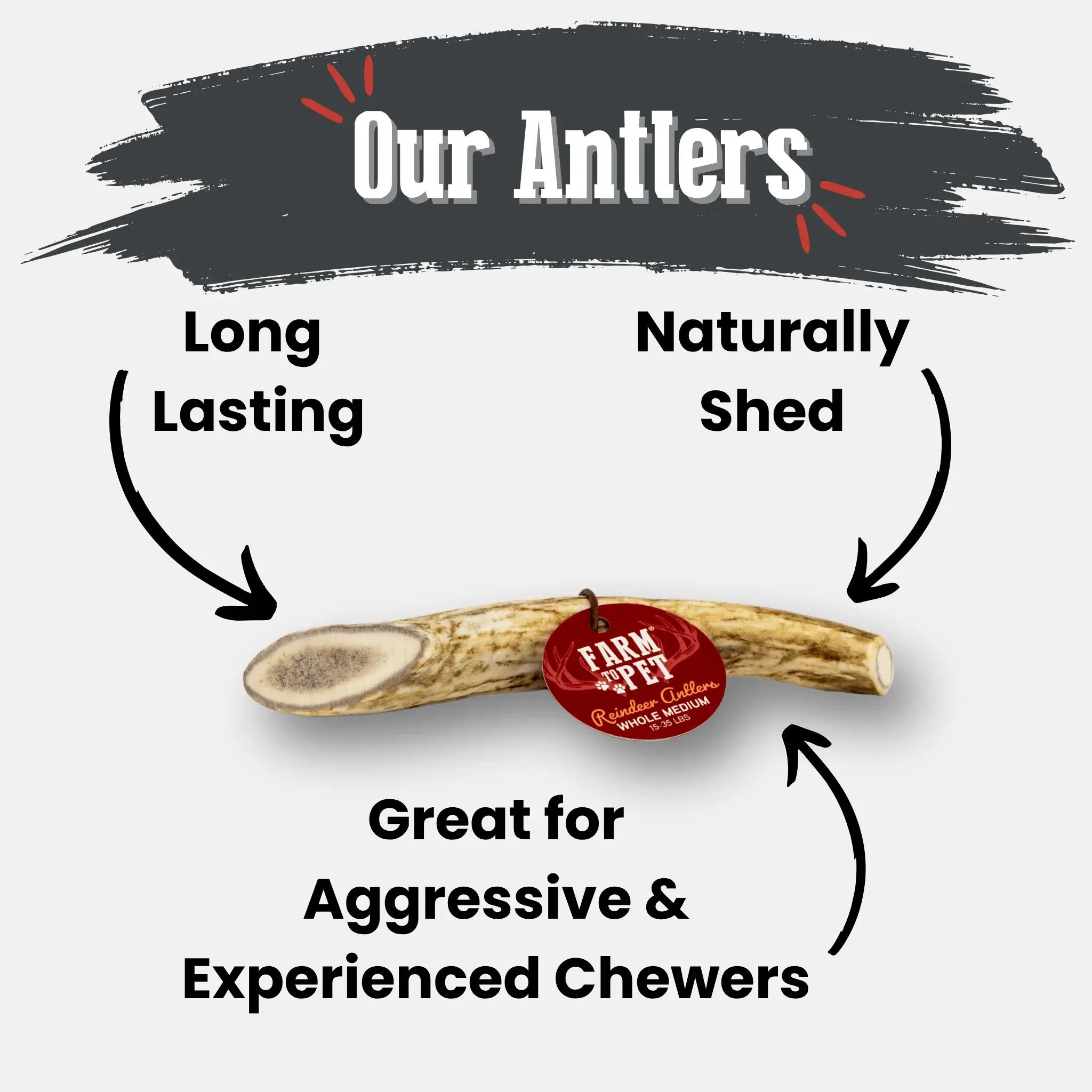 Reindeer Antler Dog Chews | Organic Chews for Dogs - Farm To Pet - Flyclothing LLC