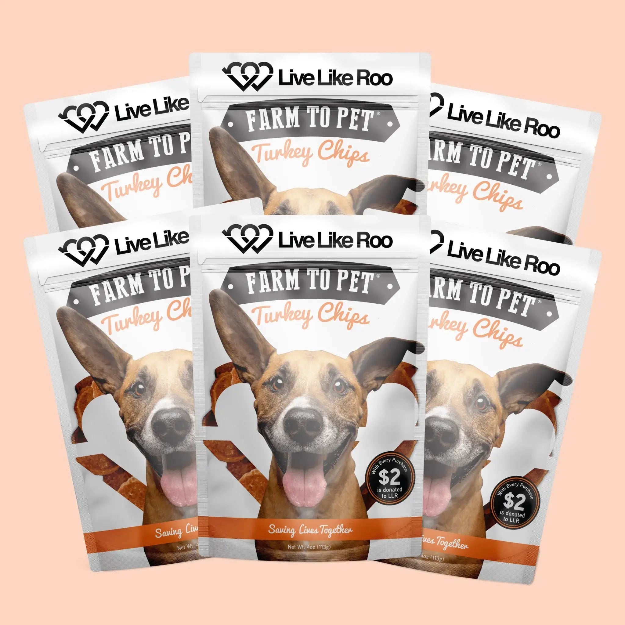 Live Like Roo Turkey Chips for Dogs | Dog Treats That Give Back - Farm To Pet - Flyclothing LLC