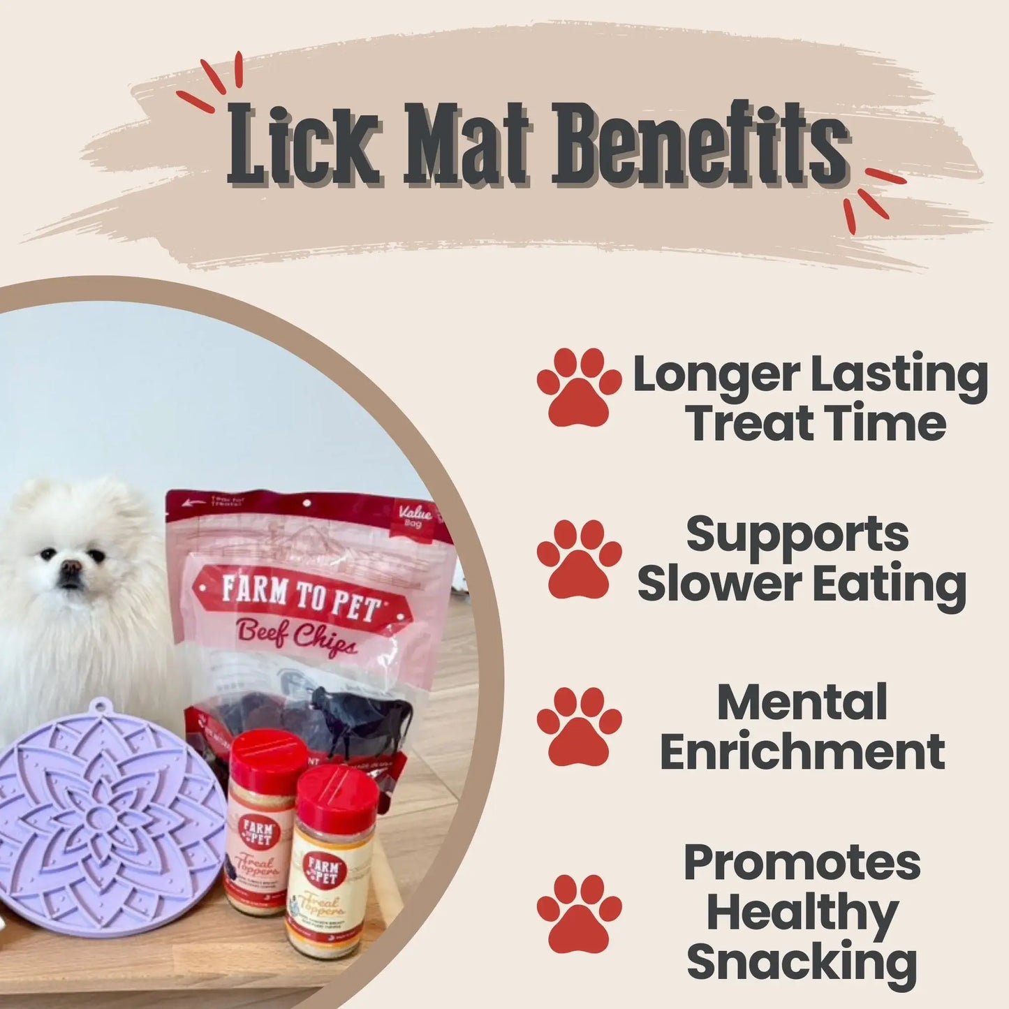 Dog Lick Mats with Suction Cups - Farm To Pet - Flyclothing LLC