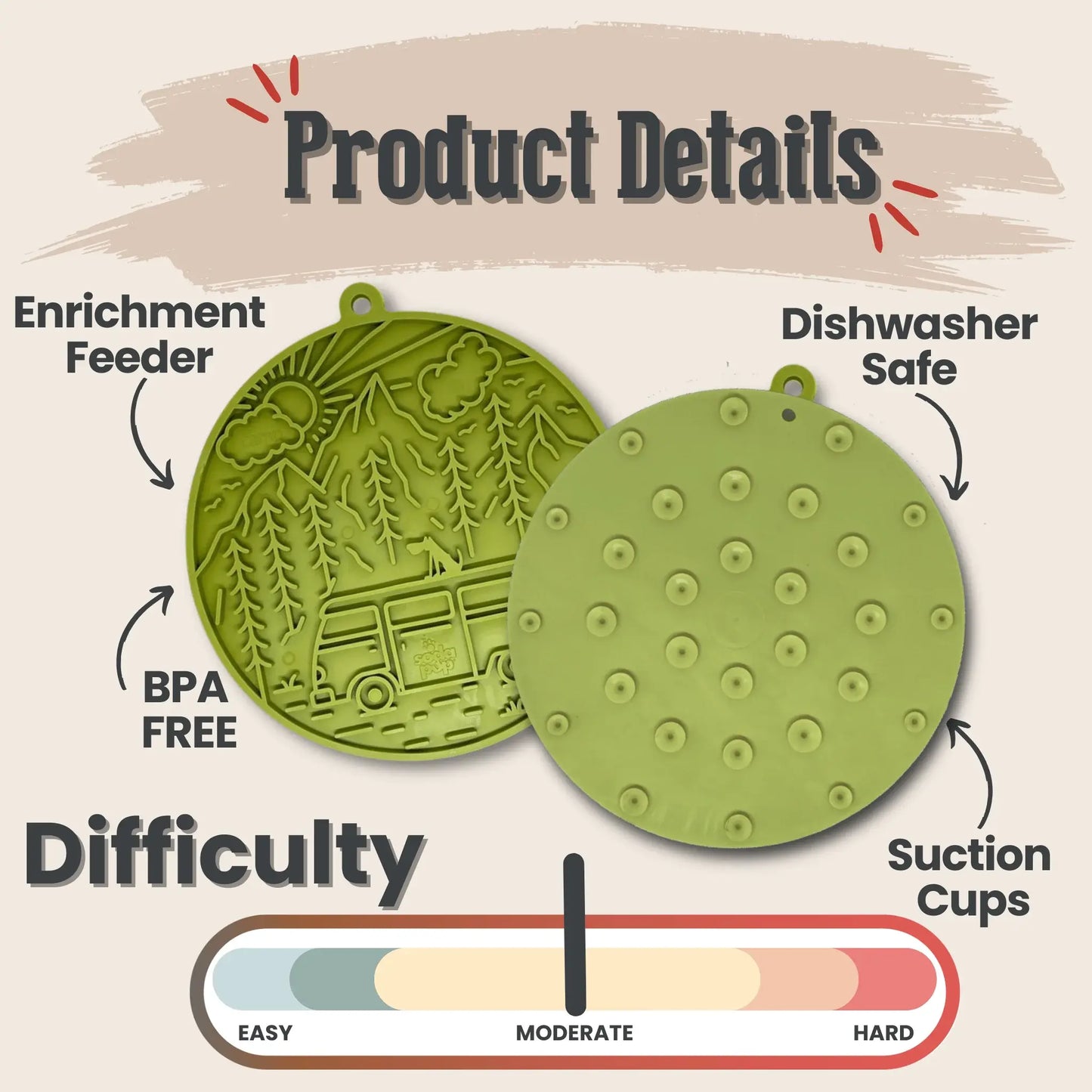 Dog Lick Mats with Suction Cups - Farm To Pet - Flyclothing LLC
