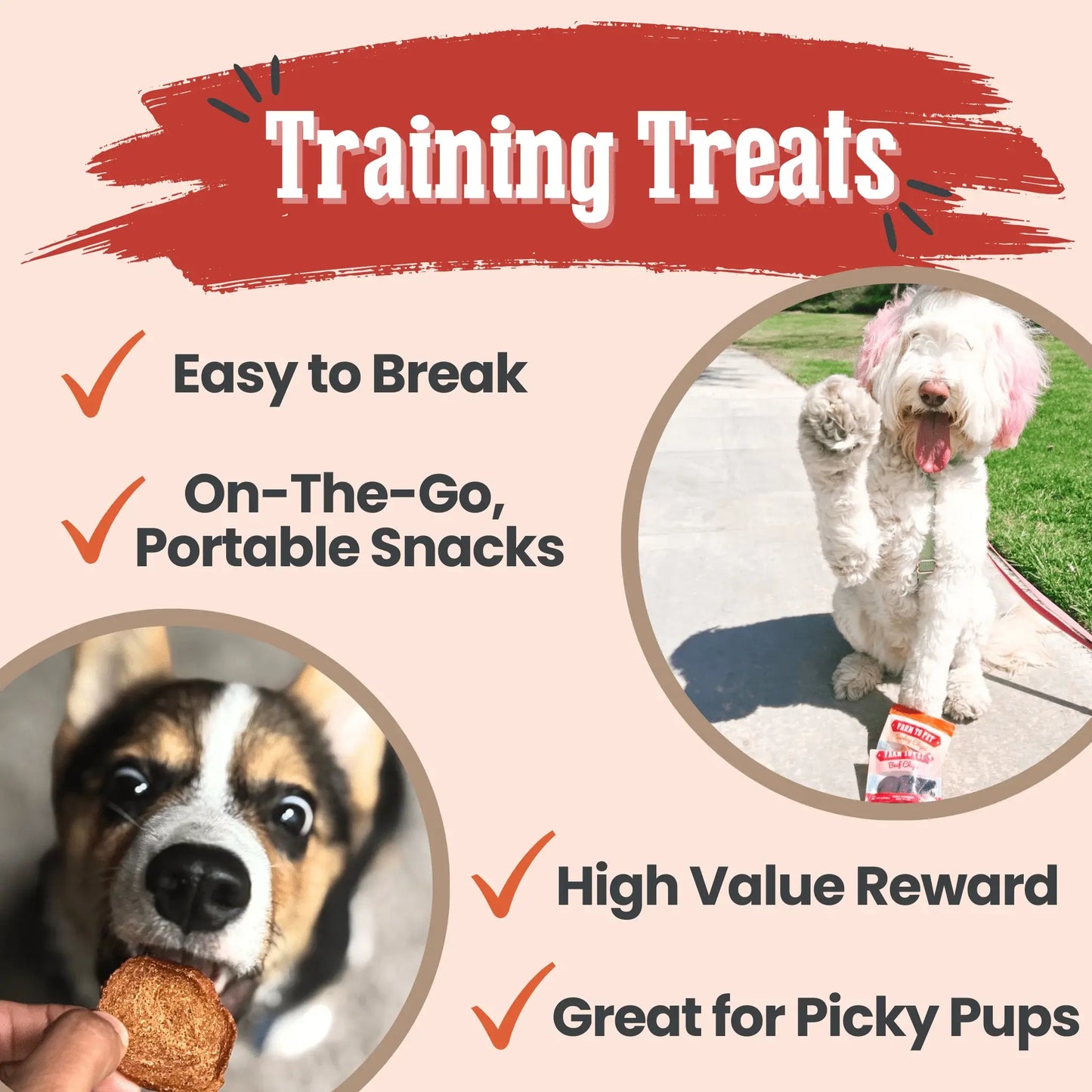 Puppy Packs 'n Snacks Dog Treat Starter Pack | Single-Ingredient Training Treats - Farm To Pet - Flyclothing LLC