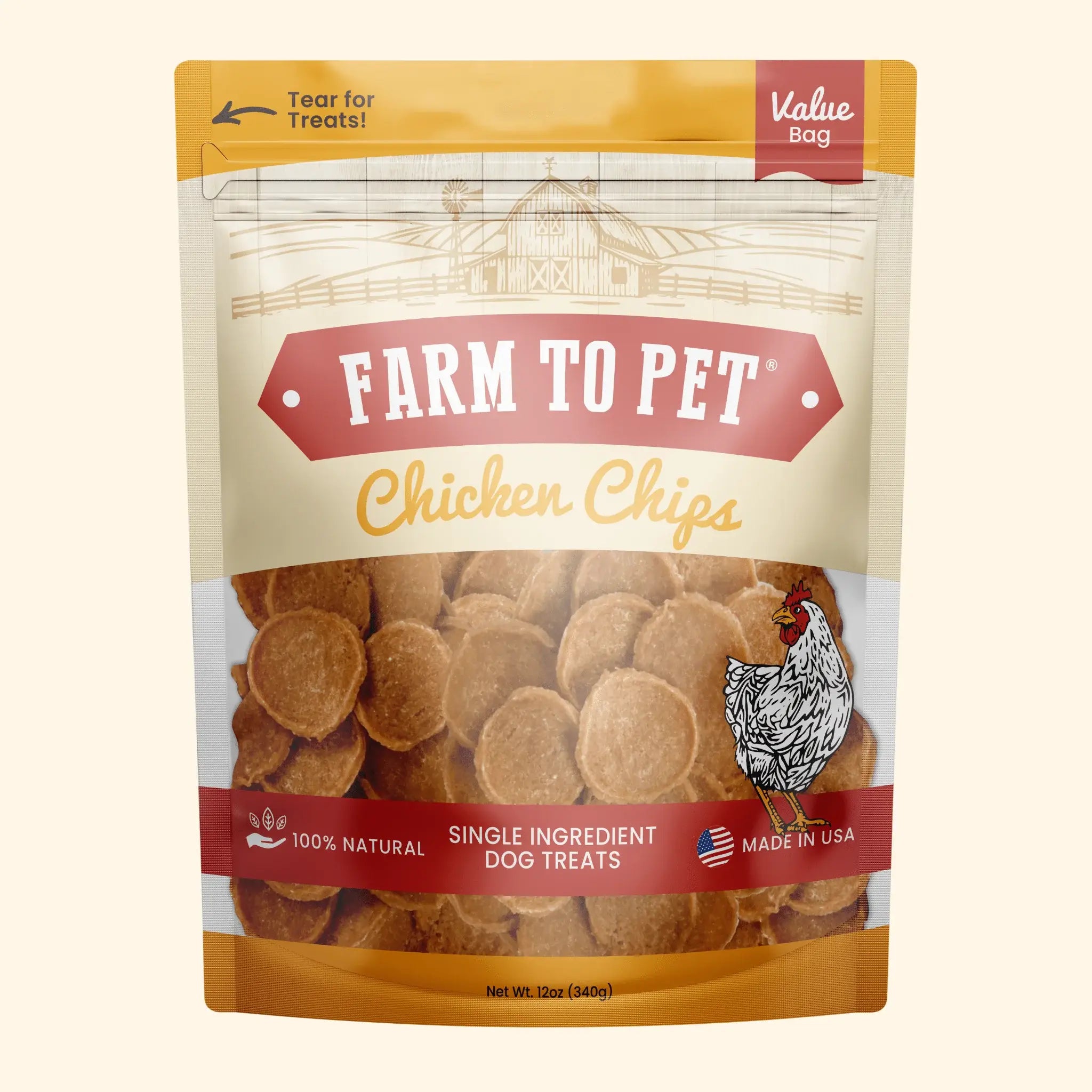 Chicken Chips for Dogs | All-Natural Single-Ingredient Dog Treats - Farm To Pet - Flyclothing LLC