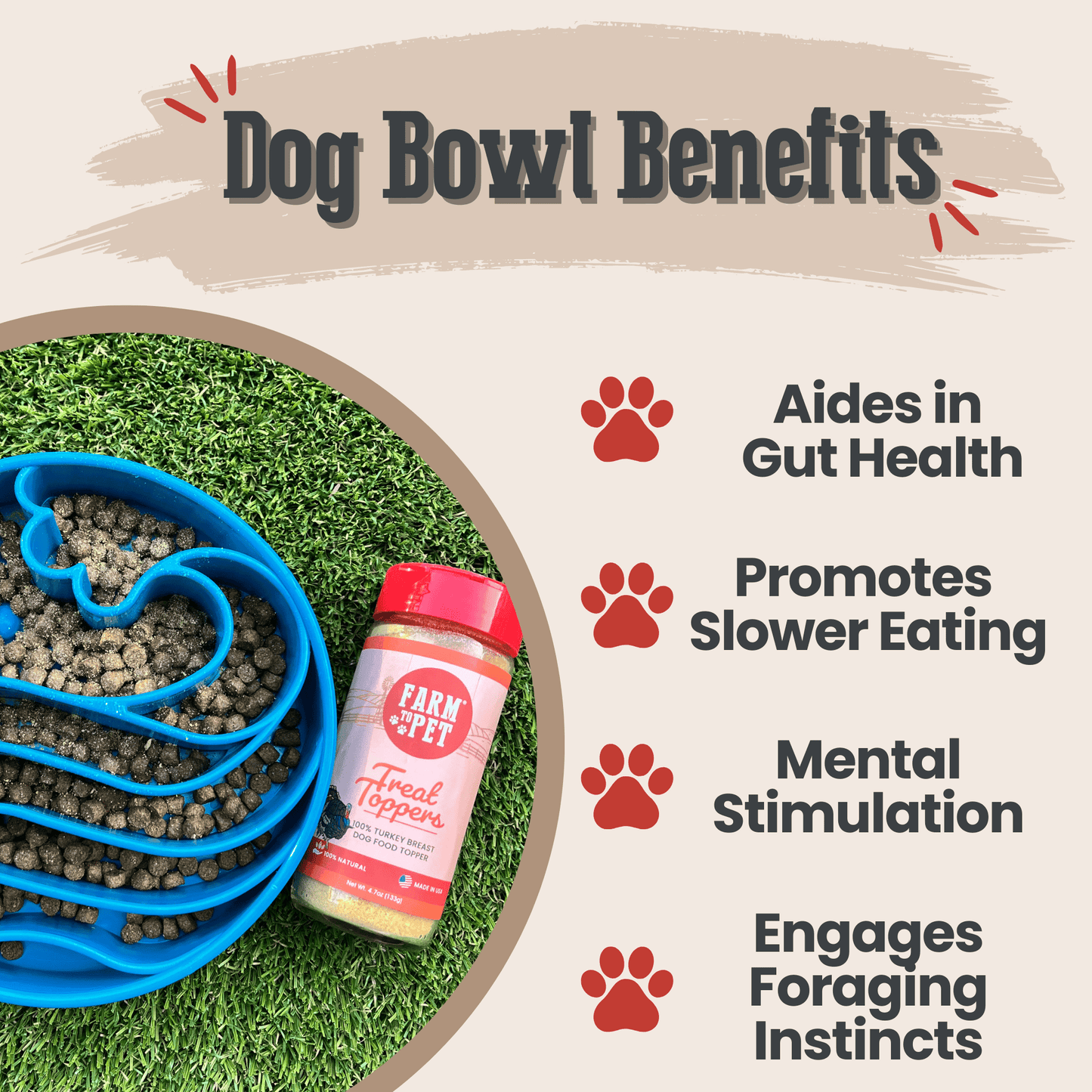 Slow Feeder Dog Bowls - Farm To Pet - Flyclothing LLC