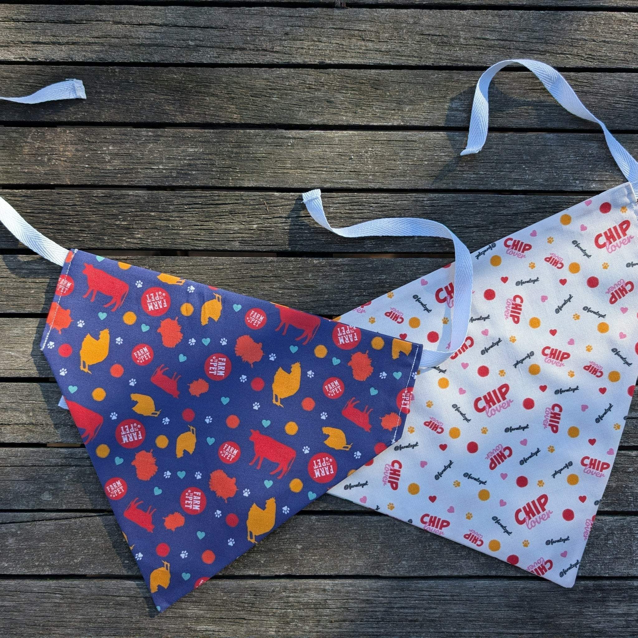 Tie-on Dog Bandana | Adjustable String-tie Bandana for Dogs and Cats - Farm To Pet - Flyclothing LLC