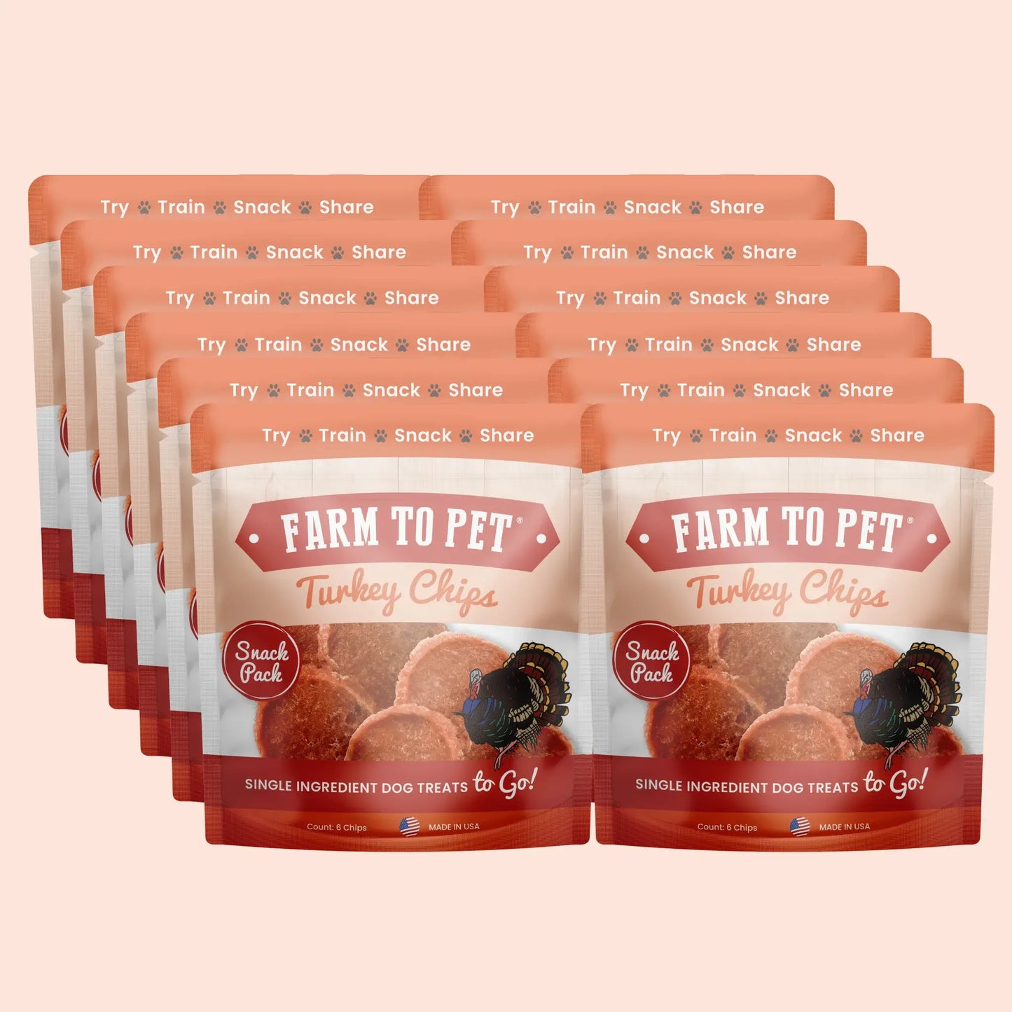 Turkey Chips Snack Pack Bundles | Low Allergen Treats for Training - Farm To Pet - Flyclothing LLC