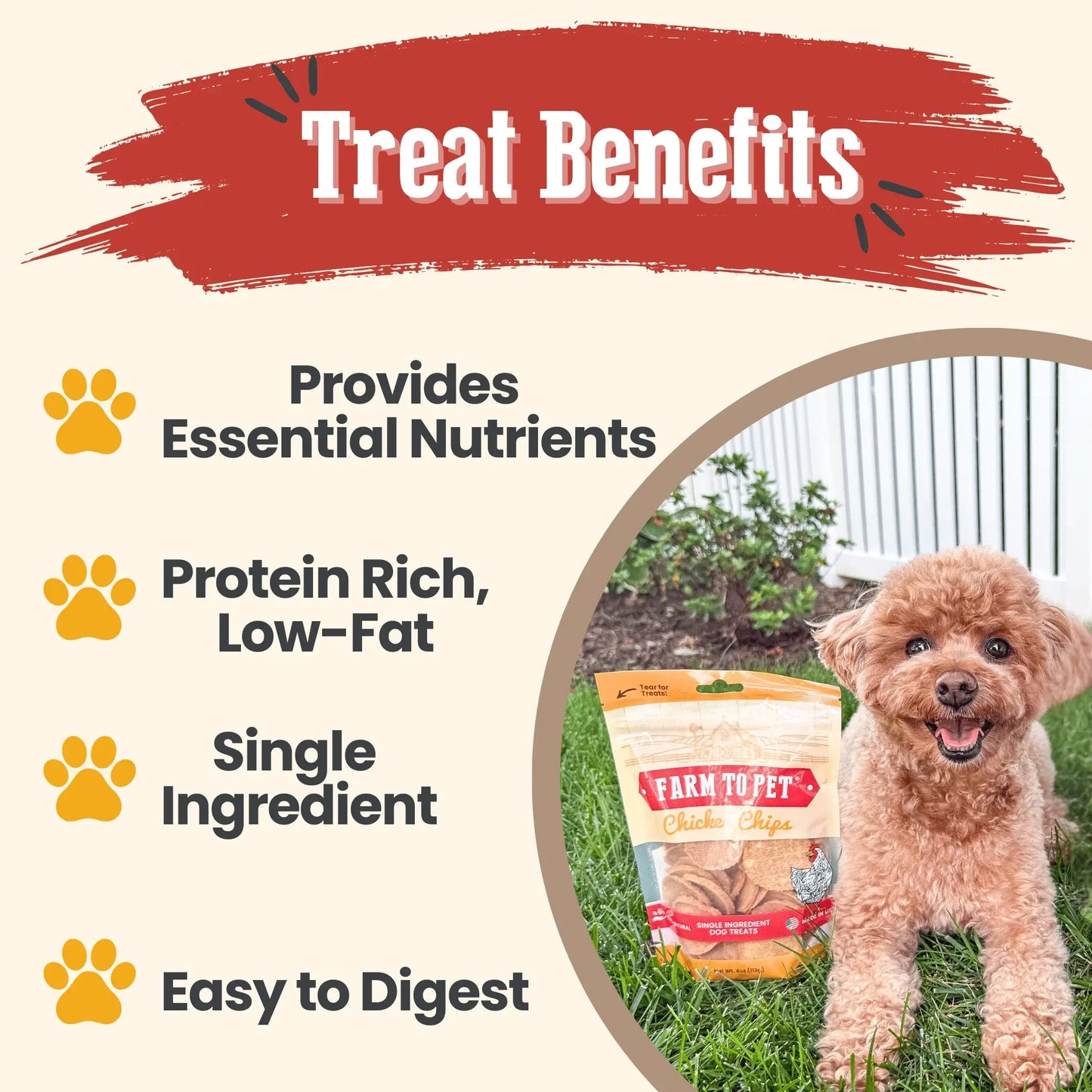 Chicken Chips for Dogs | All-Natural Single-Ingredient Dog Treats - Farm To Pet - Flyclothing LLC