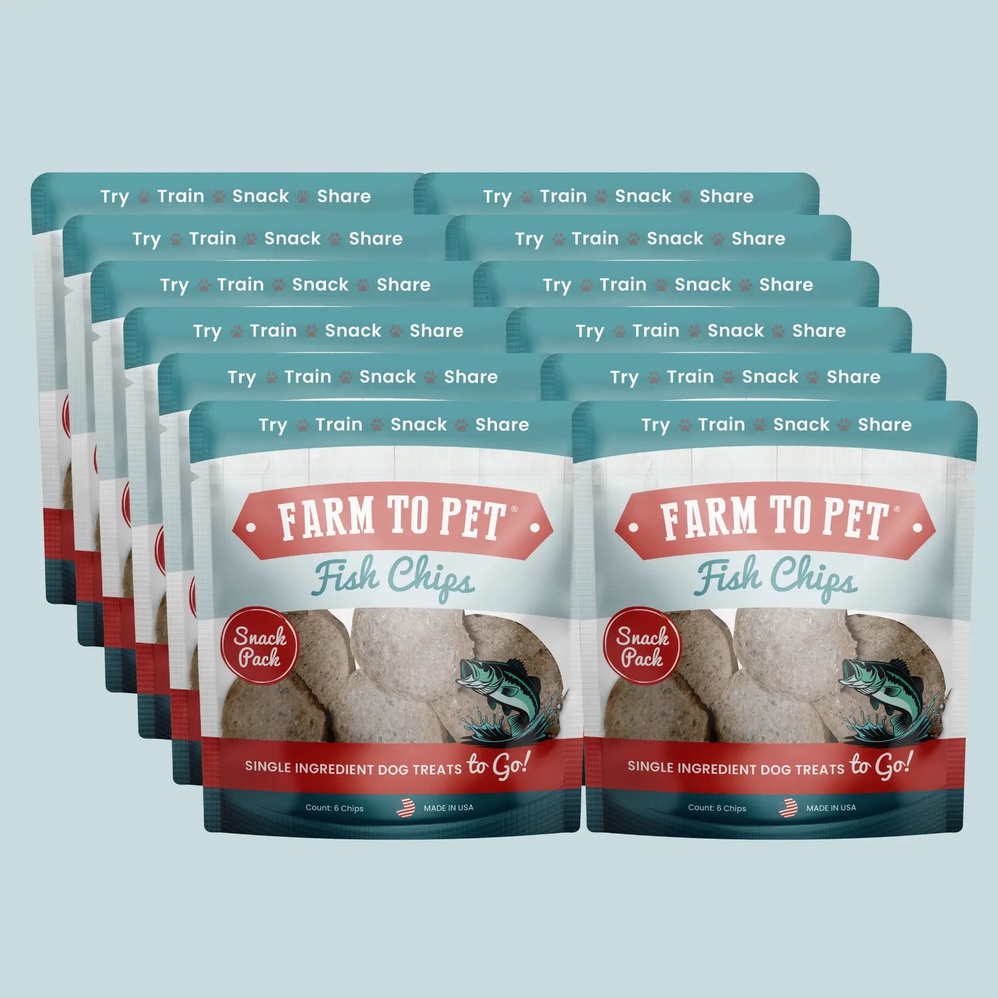 Fish Chips Snack Pack Bundles | Dog Treats for Training & Travel - Farm To Pet - Flyclothing LLC