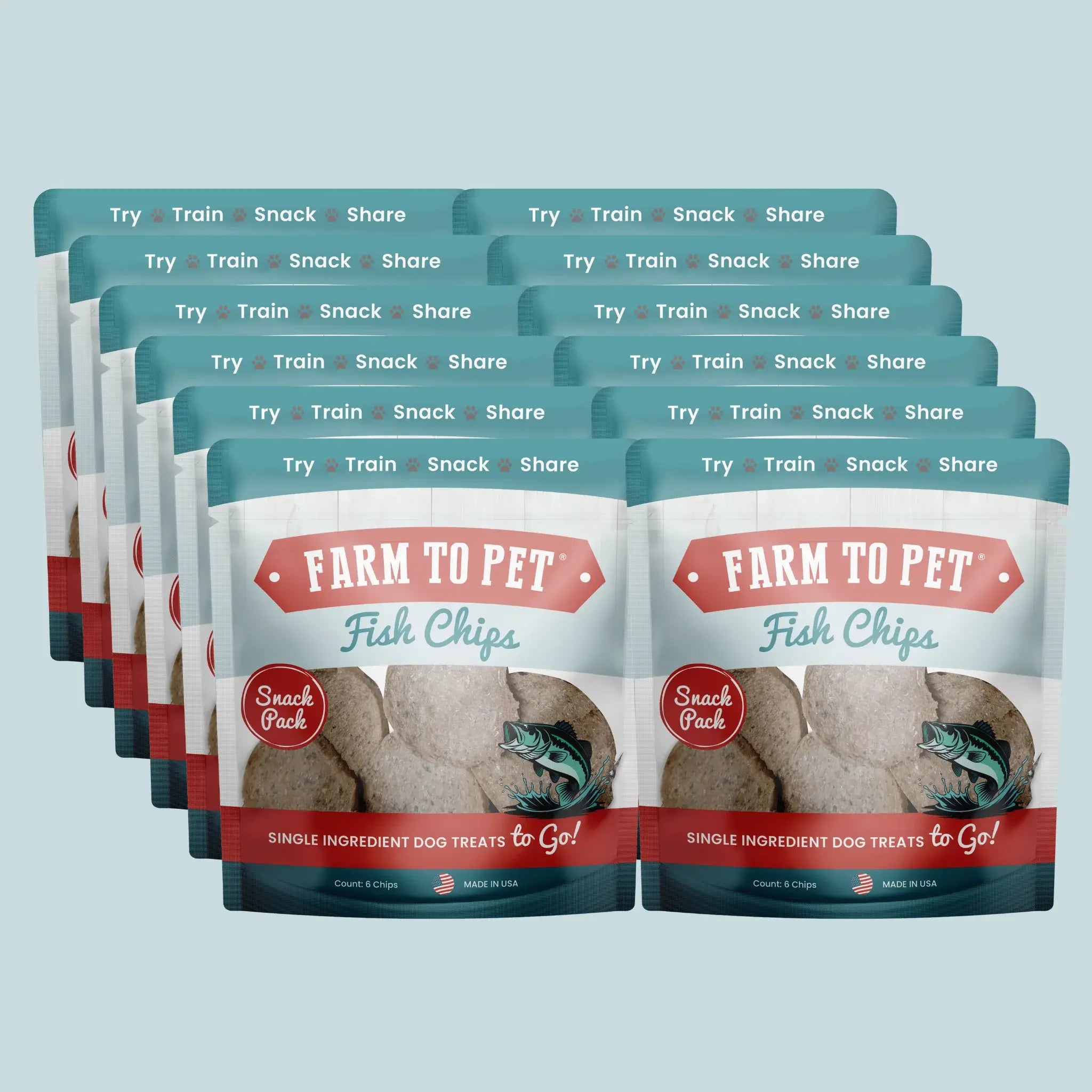 Fish Chips Snack Pack Bundles | Dog Treats for Training & Travel - Farm To Pet - Flyclothing LLC
