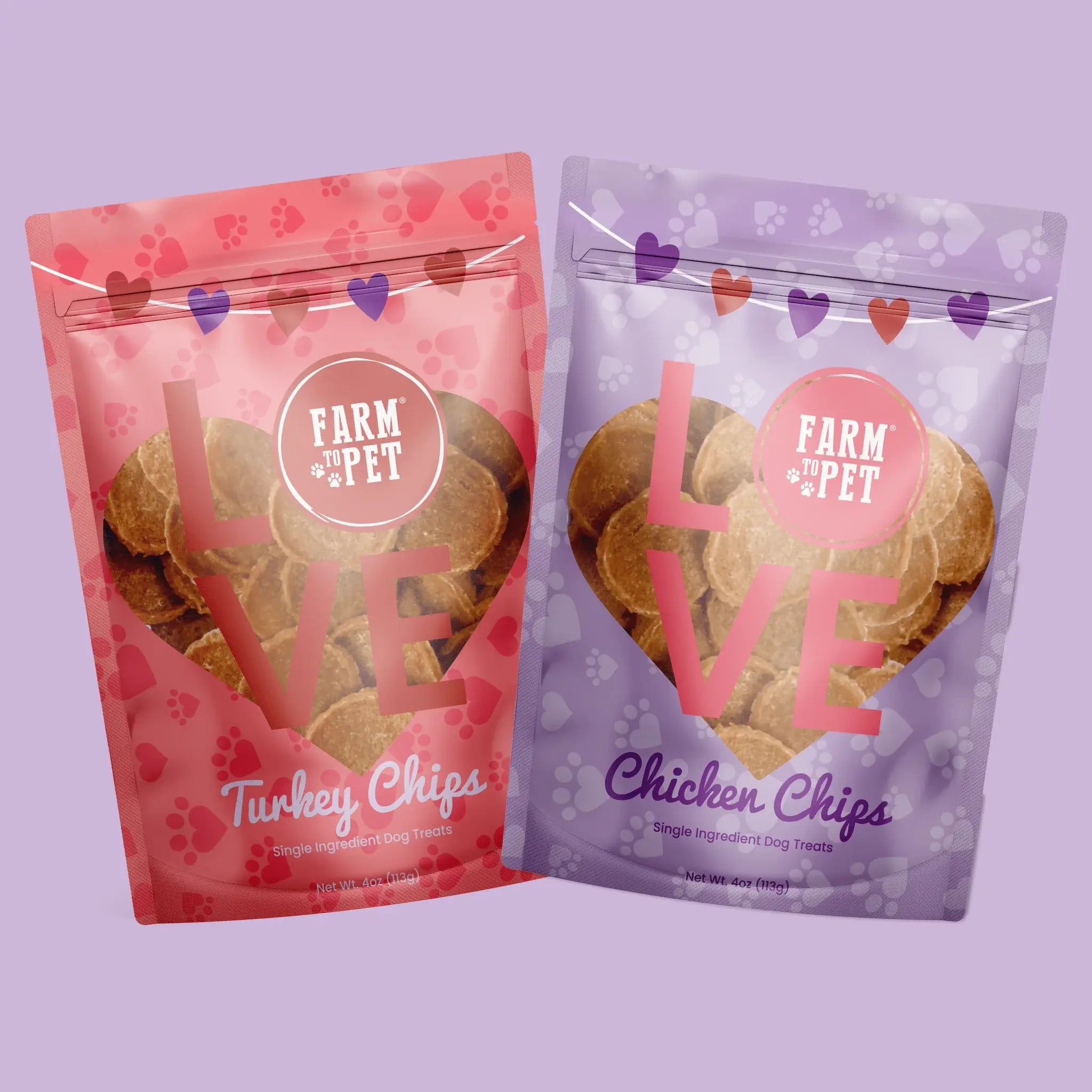 Puppy Love Dog Treat Duo | Poultry Chip Variety Pack - Farm To Pet - Flyclothing LLC
