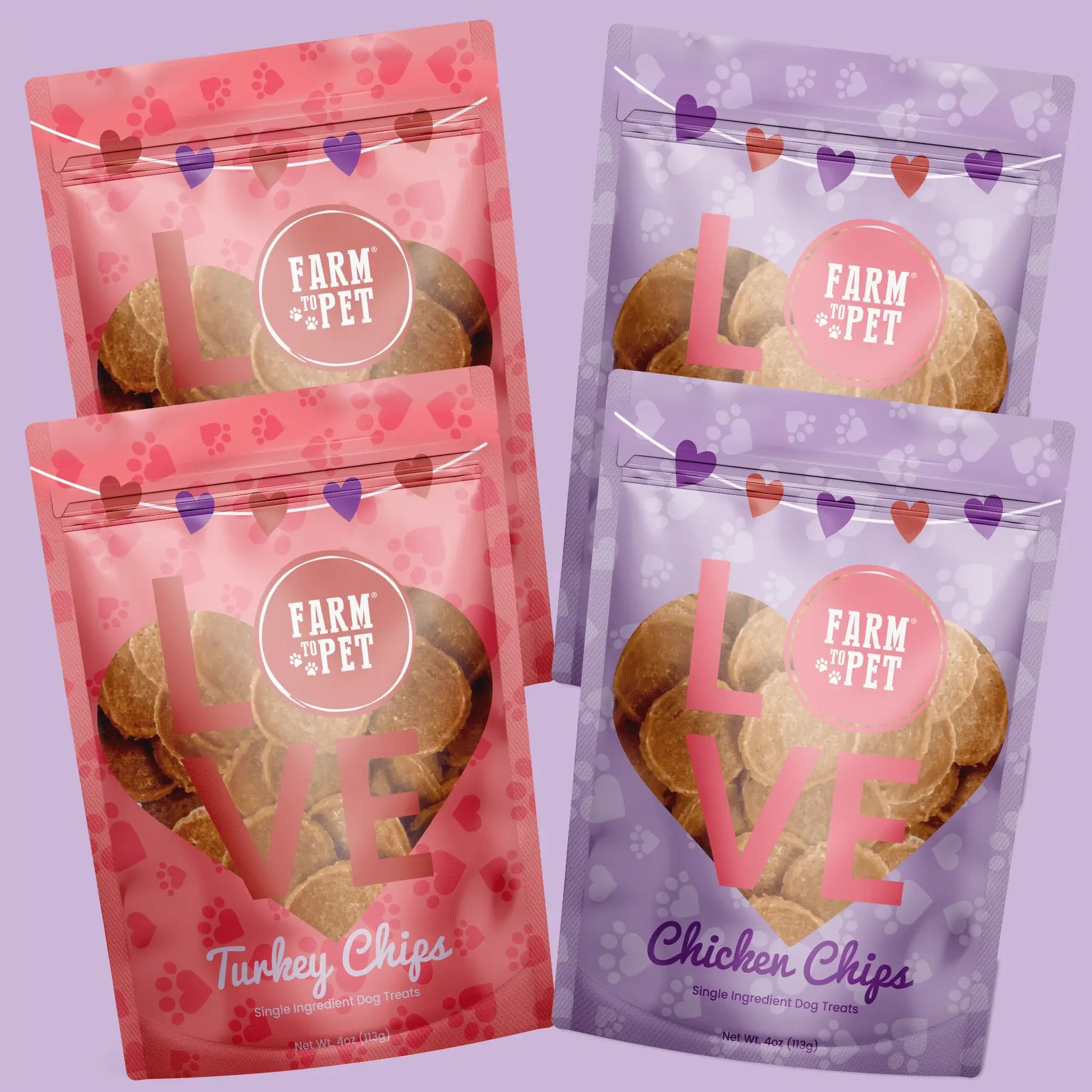 Puppy Love Dog Treat Duo | Poultry Chip Variety Pack - Farm To Pet - Flyclothing LLC
