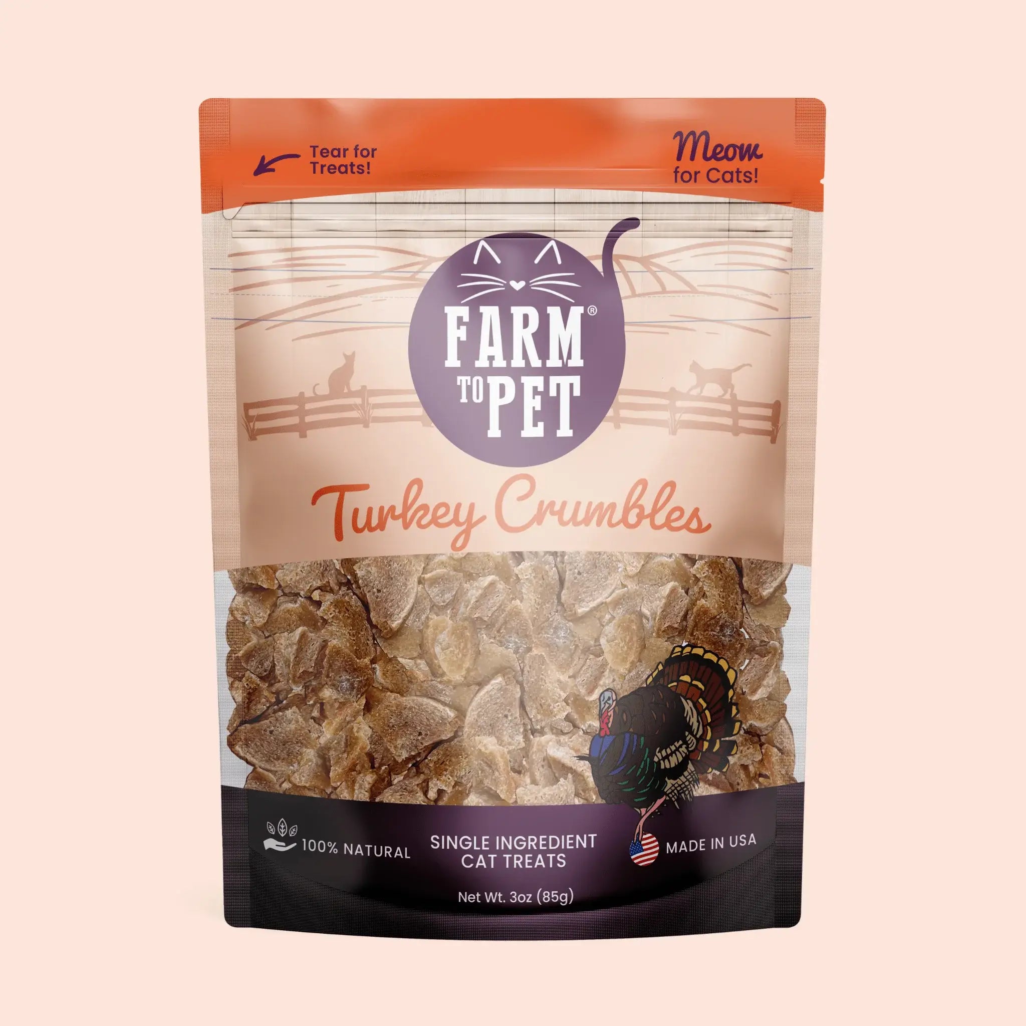 Turkey Crumbles for Cats | Grain-Free Cat Treats - Farm To Pet - Flyclothing LLC