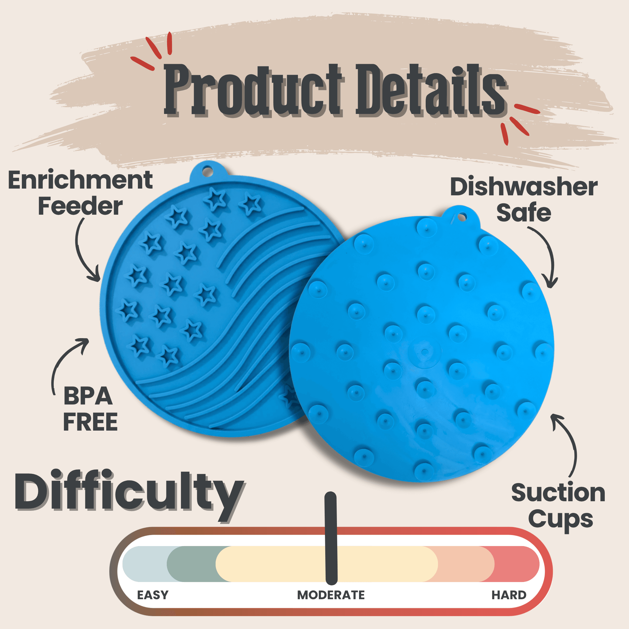 Dog Lick Mats with Suction Cups - Farm To Pet - Flyclothing LLC