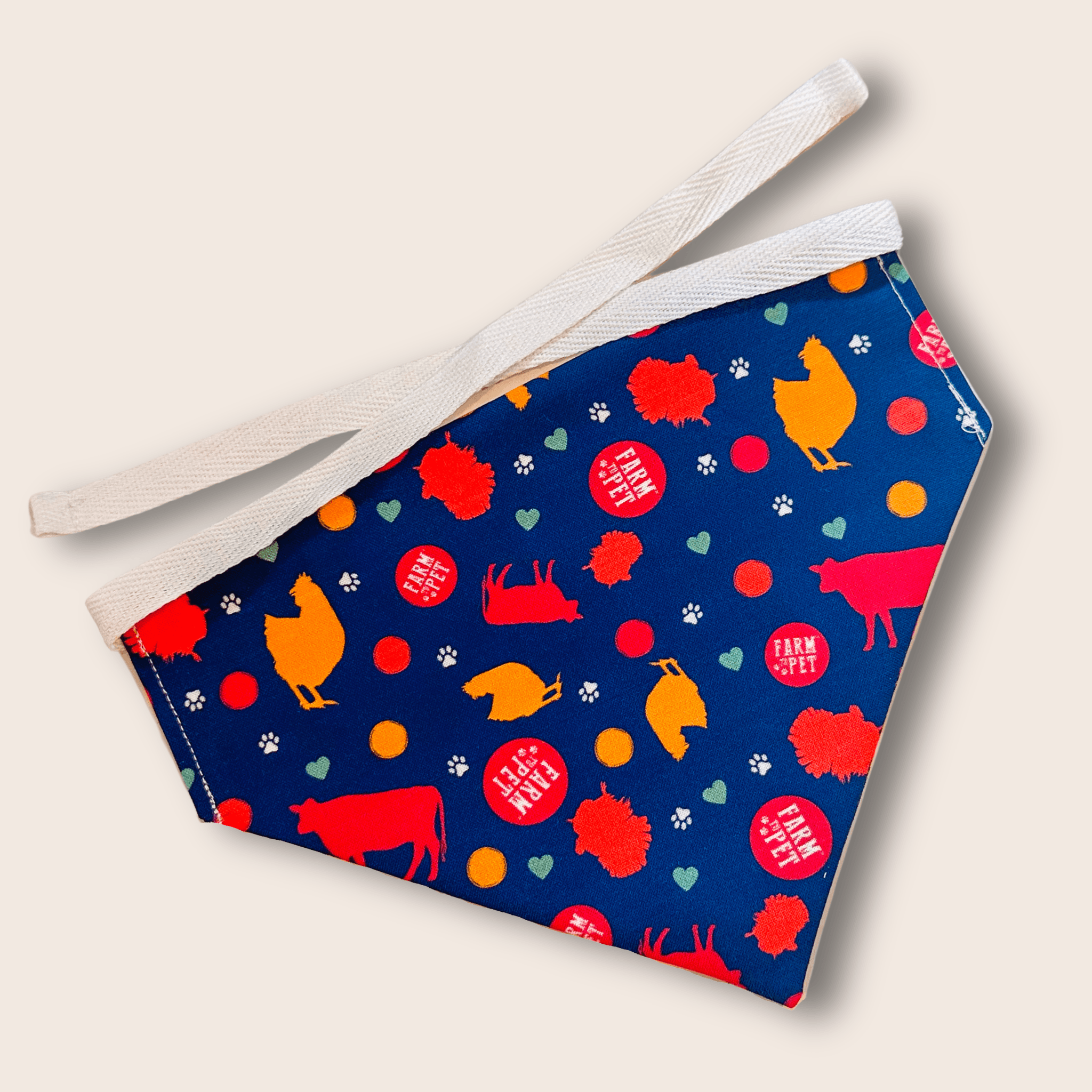 Tie-on Dog Bandana | Adjustable String-tie Bandana for Dogs and Cats - Farm To Pet - Flyclothing LLC