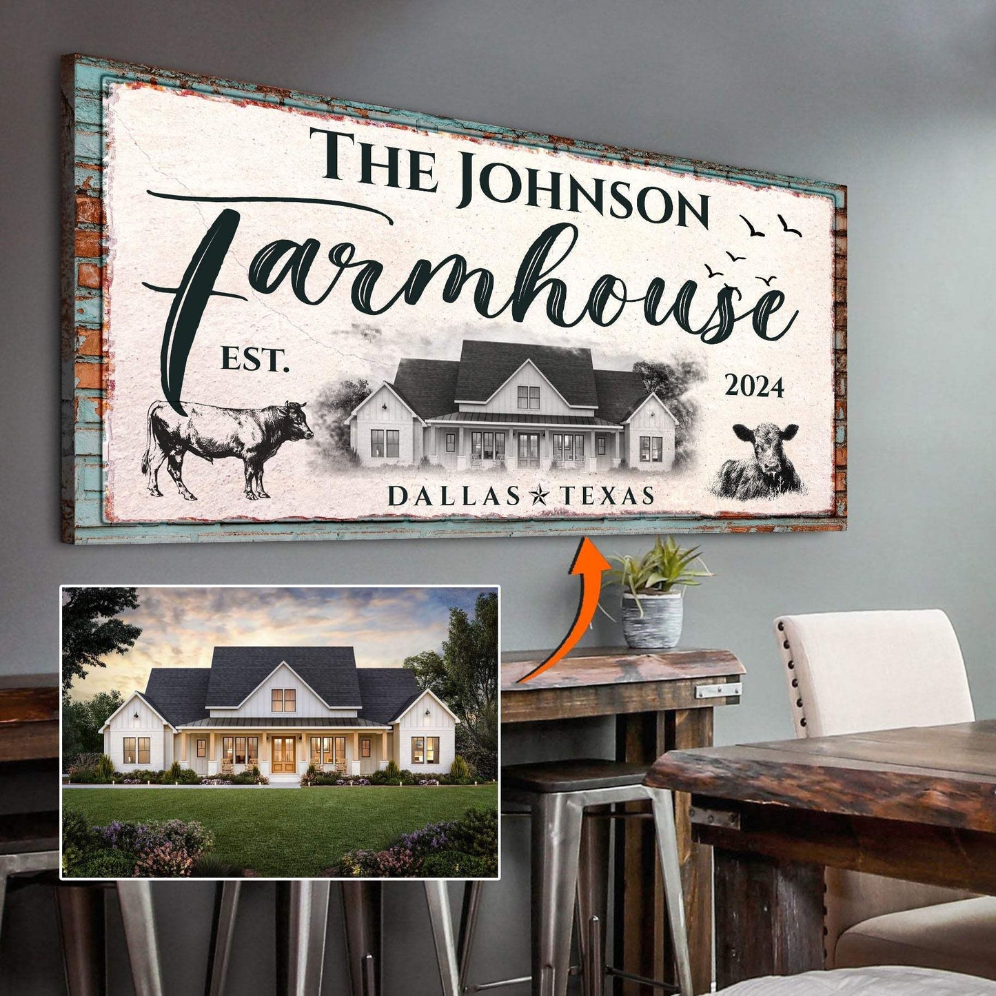 Custom Farmhouse Sign II - Tailored Canvases - Flyclothing LLC