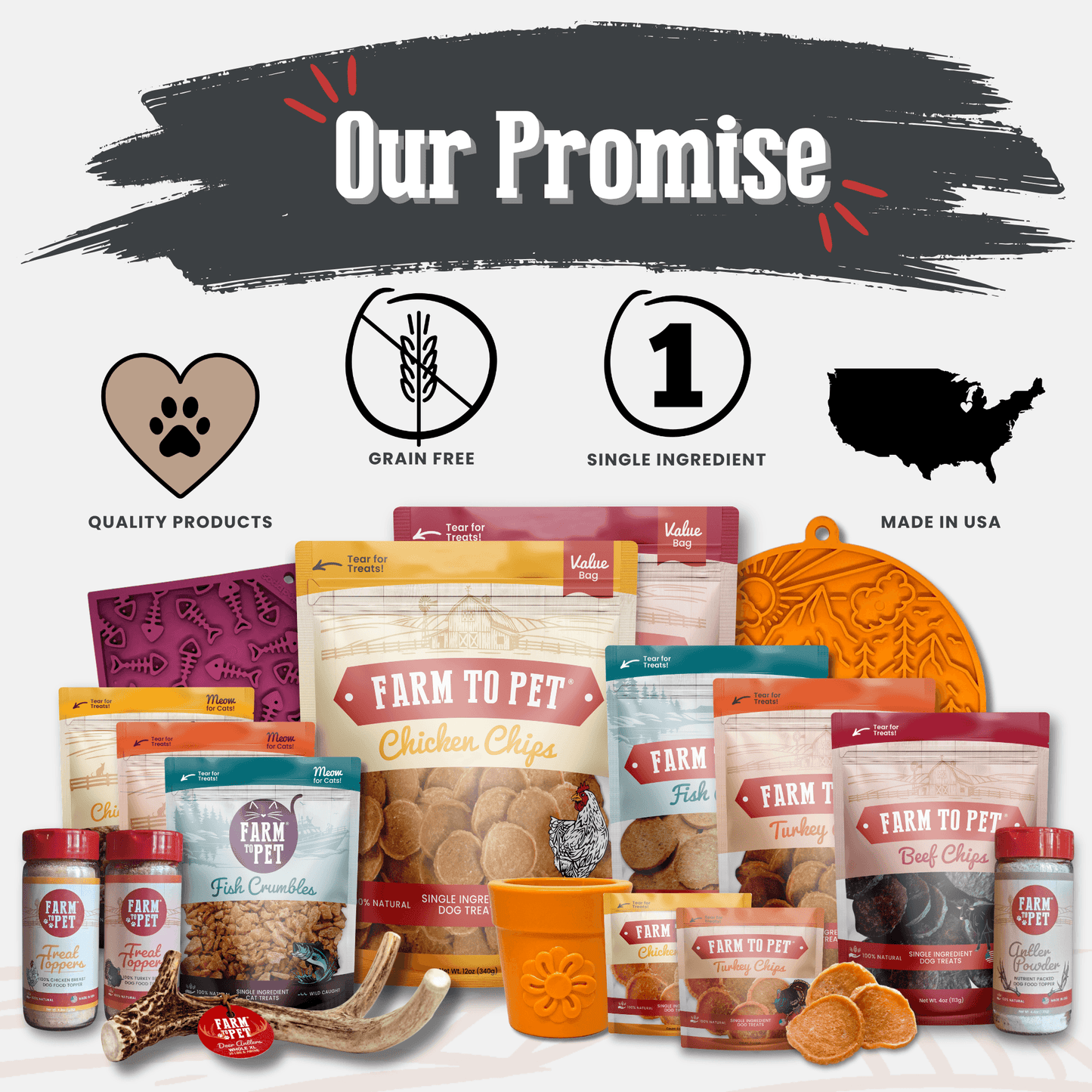 Deer Antler Dog Chews | Organic Chews for Dogs - Farm To Pet - Flyclothing LLC