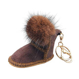 Faux Fur Pom Pom Boot Bag Charm - Madeline Love - Flyclothing LLC