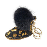Faux Fur Pom Pom Boot Bag Charm - Madeline Love - Flyclothing LLC