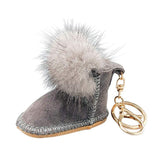Faux Fur Pom Pom Boot Bag Charm - Madeline Love - Flyclothing LLC