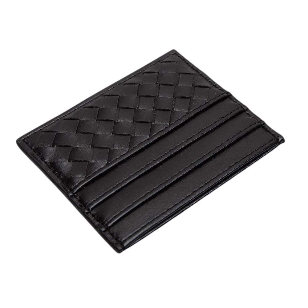 Faux Leather Basket Weave Card Holder Wallet - Madeline Love - Flyclothing LLC