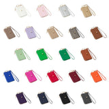 Faux Leather Basket Weave Flat Card Holder Wallet with Wristlet - Madeline Love - Flyclothing LLC