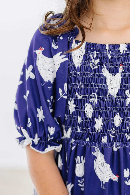 SALE Feathered Friends Smocked Ruffle Dress - Mila & Rose ® - Flyclothing LLC