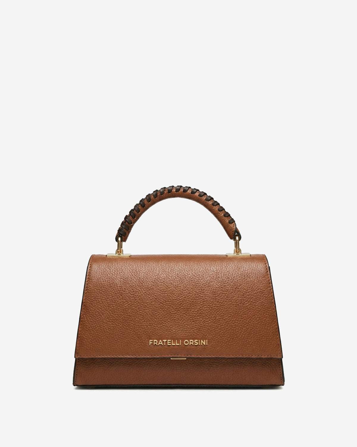 Federica (cognac) - Italian calf leather women's crossbody bag (with shoulder strap) - Leather Gloves Online - Flyclothing LLC