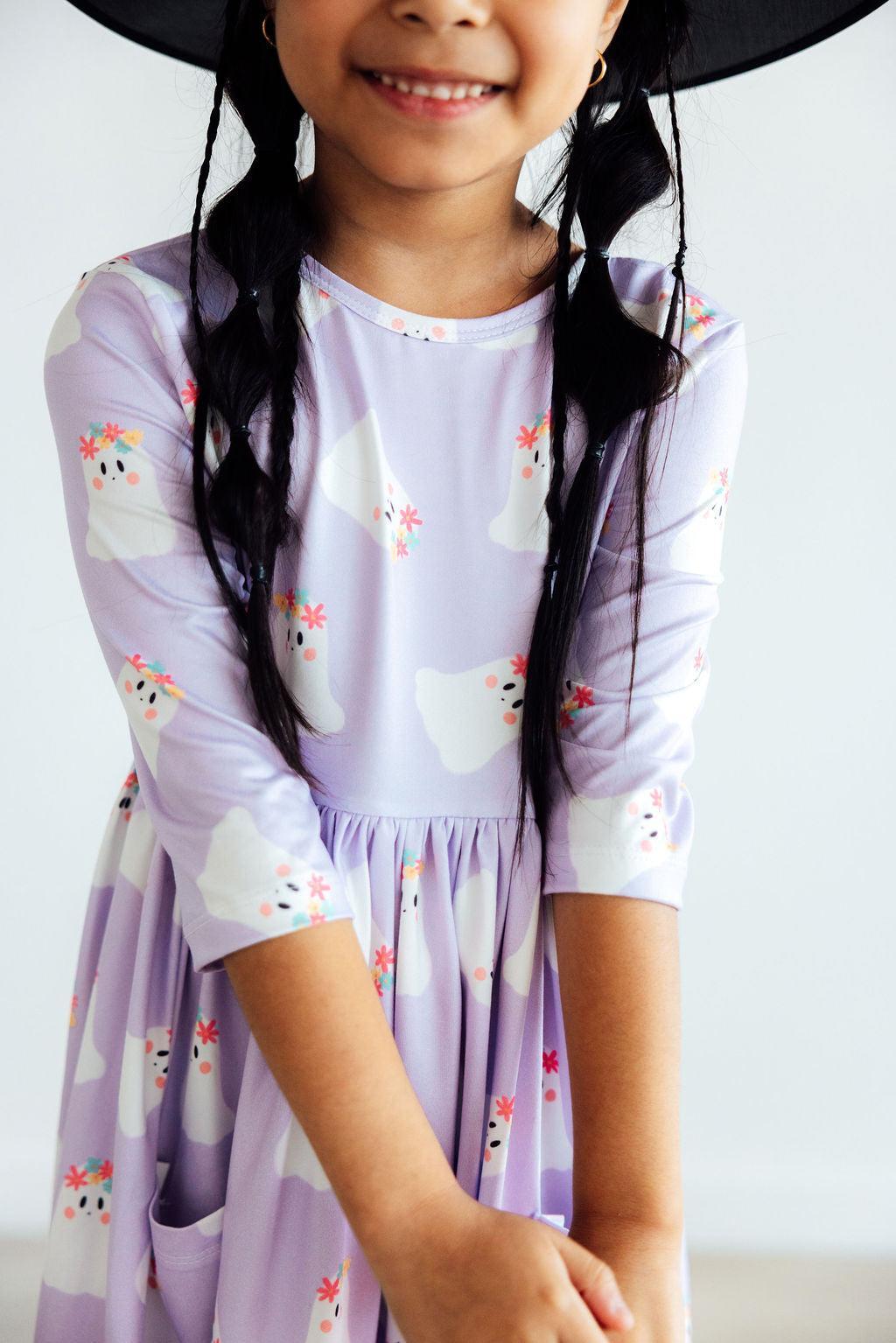 Feeling Fa-boo-lous 3/4 Sleeve Pocket Twirl Dress - Mila & Rose ® - Flyclothing LLC