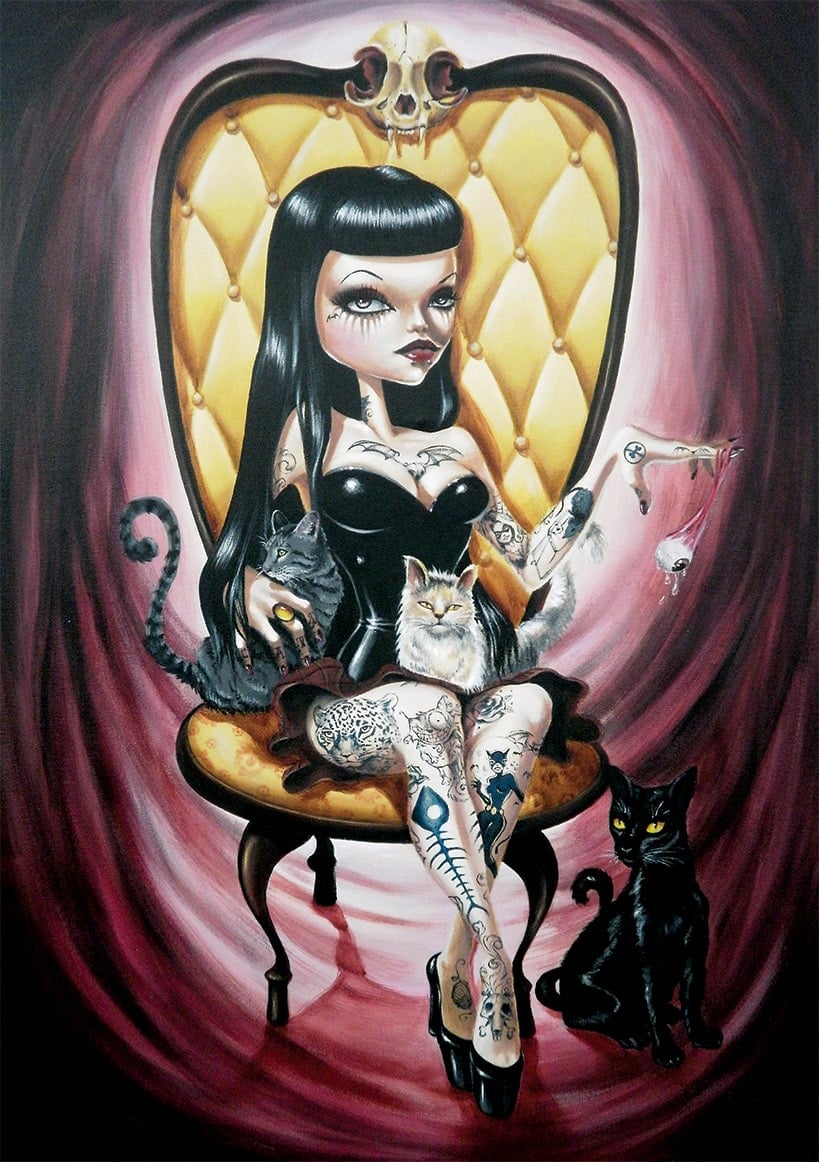 Black Market Art Company Felinea Print
