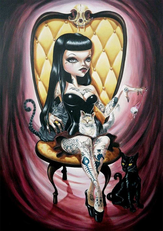 Black Market Art Company Felinea Print - Black Market Art Company - Flyclothing LLC