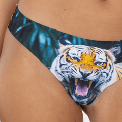 The Feral Feline | Tiger Seamless Thong - Shinesty