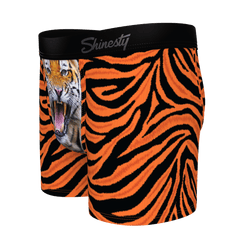 The Feral Feline | Tiger Print Boy's Boxer Briefs - Shinesty