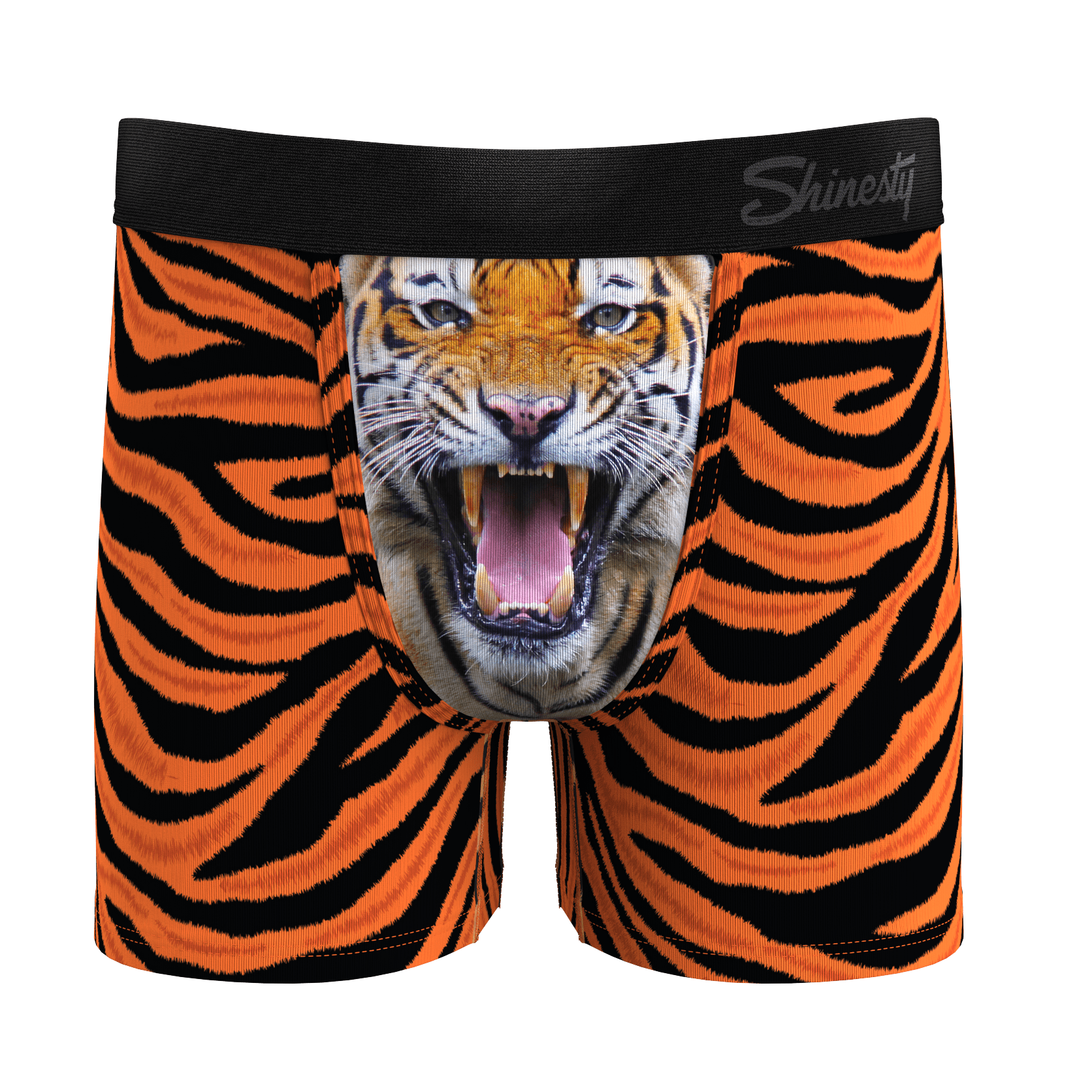 The Feral Feline | Tiger Print Boy's Boxer Briefs - Shinesty