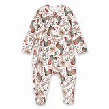 Western Christmas Baby Bamboo Footed Zipper Romper - Cowboy Holiday