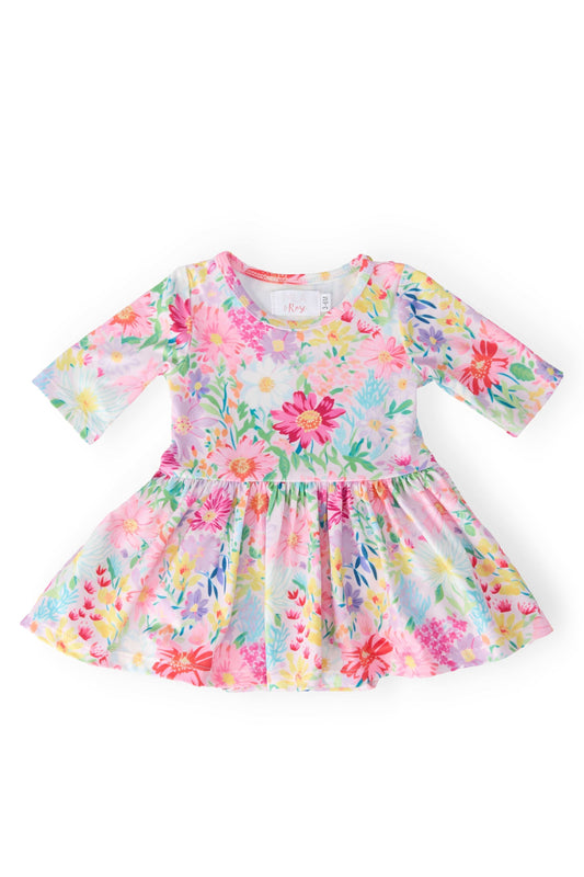 Field of Flowers 3/4 Twirl Bodysuit - Mila & Rose ® - Flyclothing LLC
